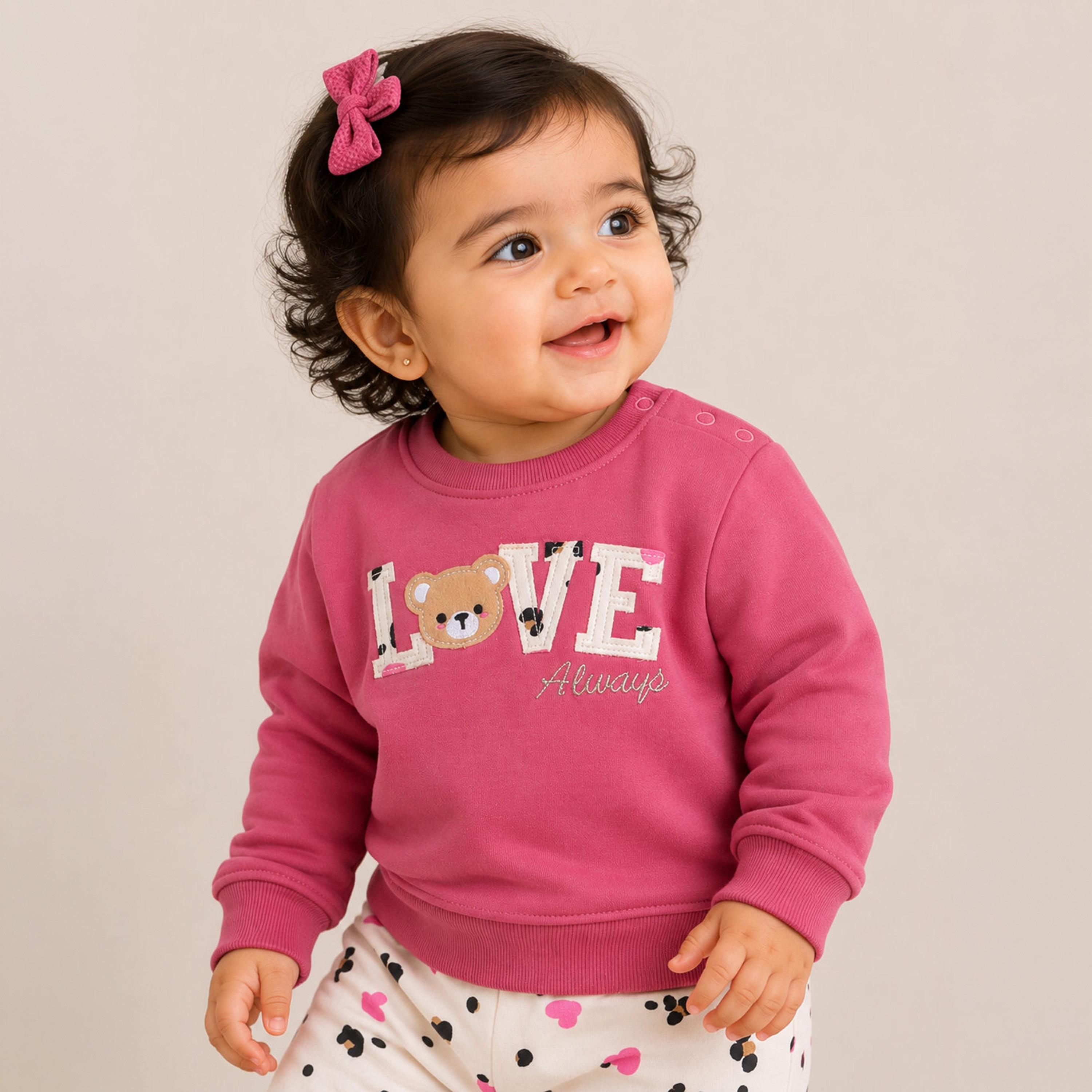 Victor and Jane 2-Piece Long Sleeves Sweatshirt & Printed Joggers-baby-girls-clothing-setsandcoords-image-6