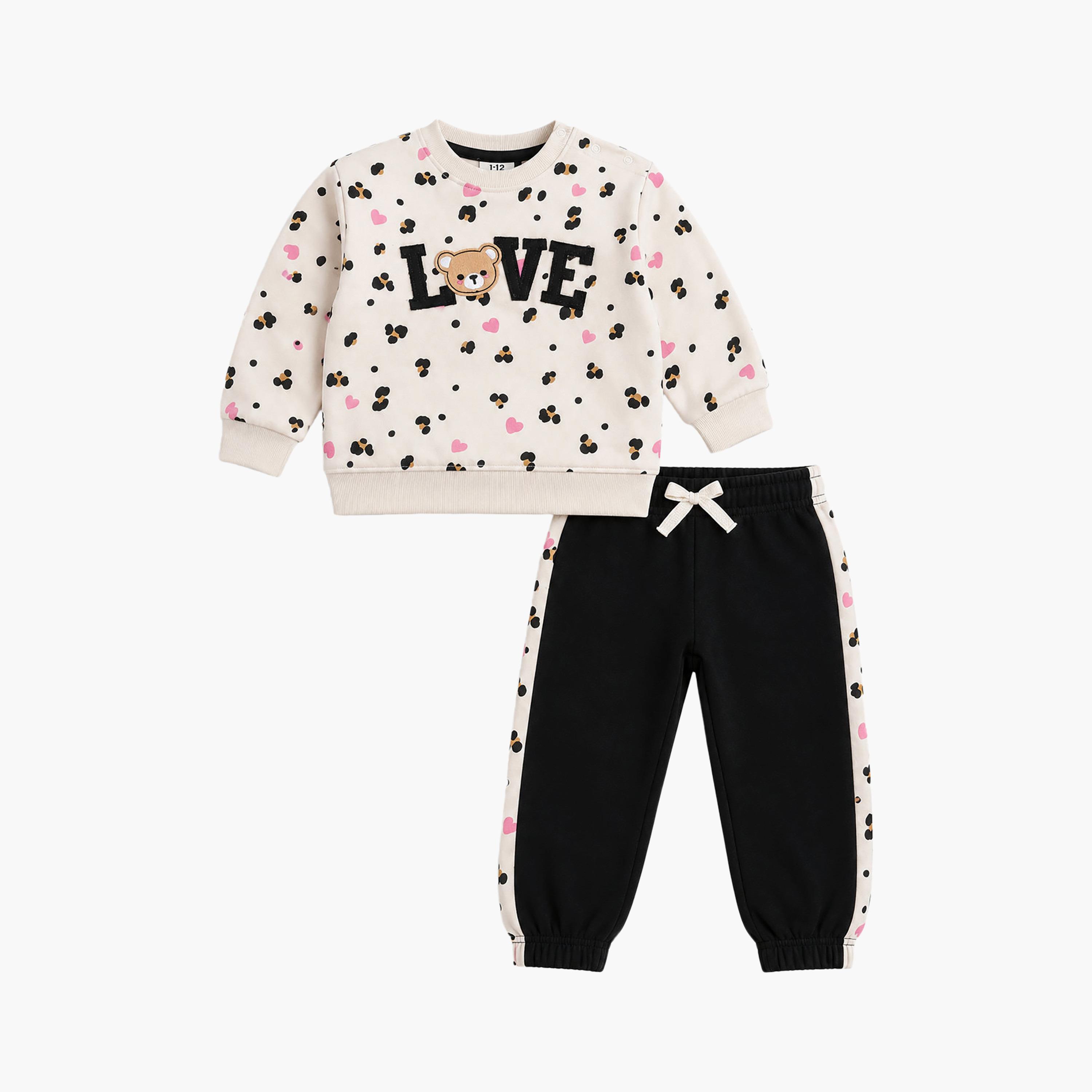 Victor and Jane 2-Piece Printed Sweatshirt & Joggers-baby-girls-clothing-setsandcoords-image-3
