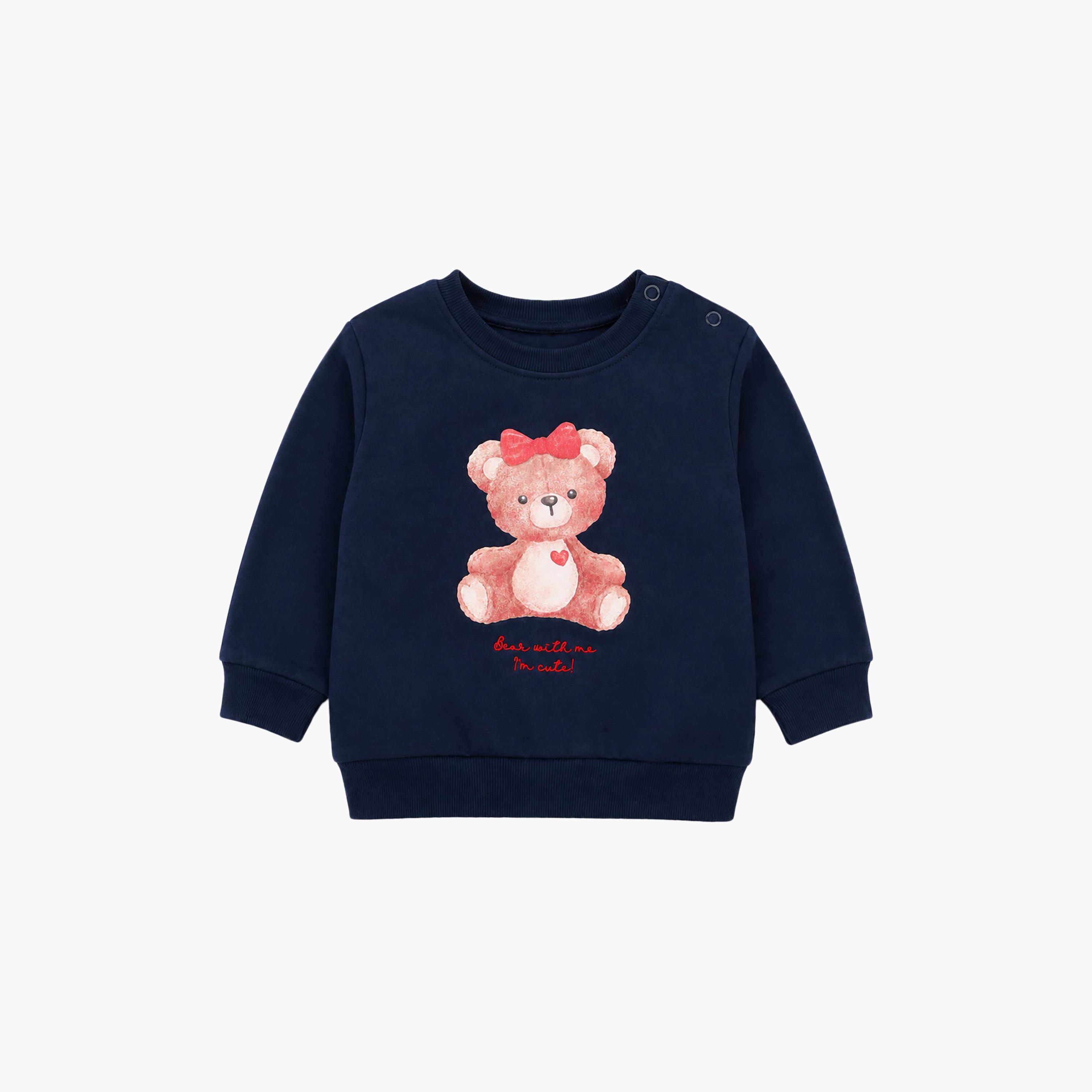 Victor and Jane 2-Piece Long Sleeves Sweatshirt & Printed Joggers-baby-girls-clothing-setsandcoords-image-4