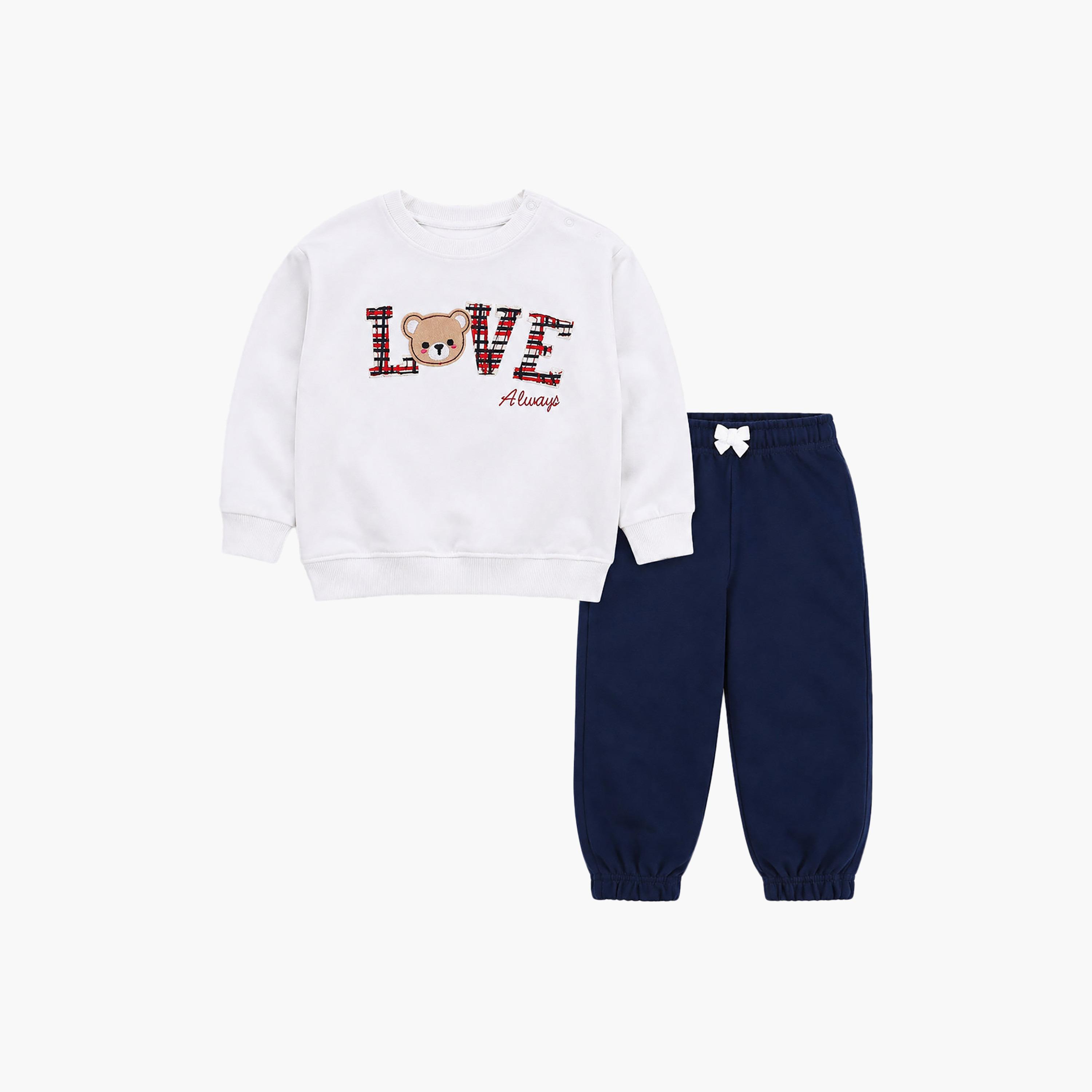 Victor and Jane 2-Piece Long Sleeves Sweatshirt & Joggers-baby-girls-clothing-setsandcoords-image-3