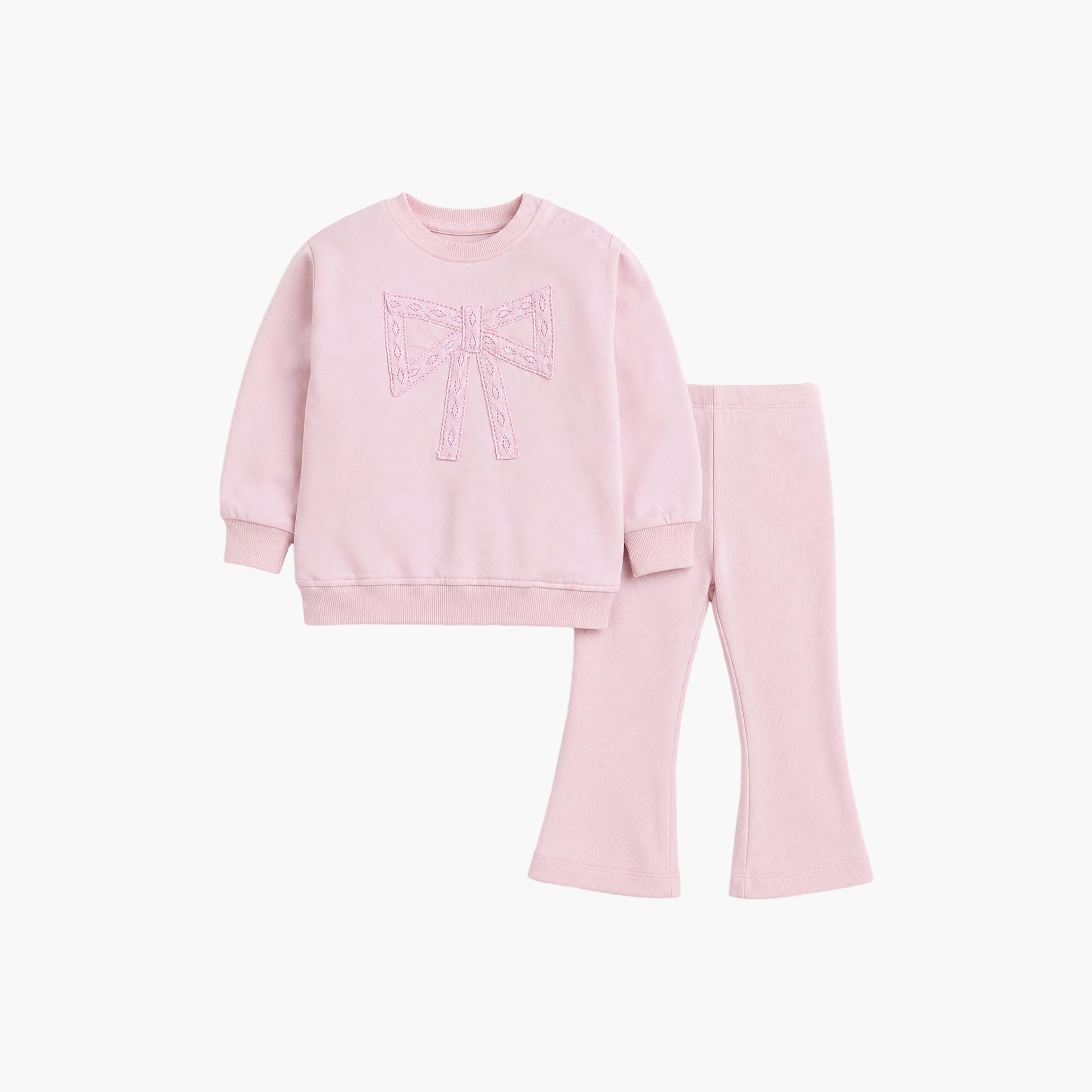 Victor and Jane 2-Piece Sweatshirt & Flared Pants-baby-girls-clothing-setsandcoords-image-3