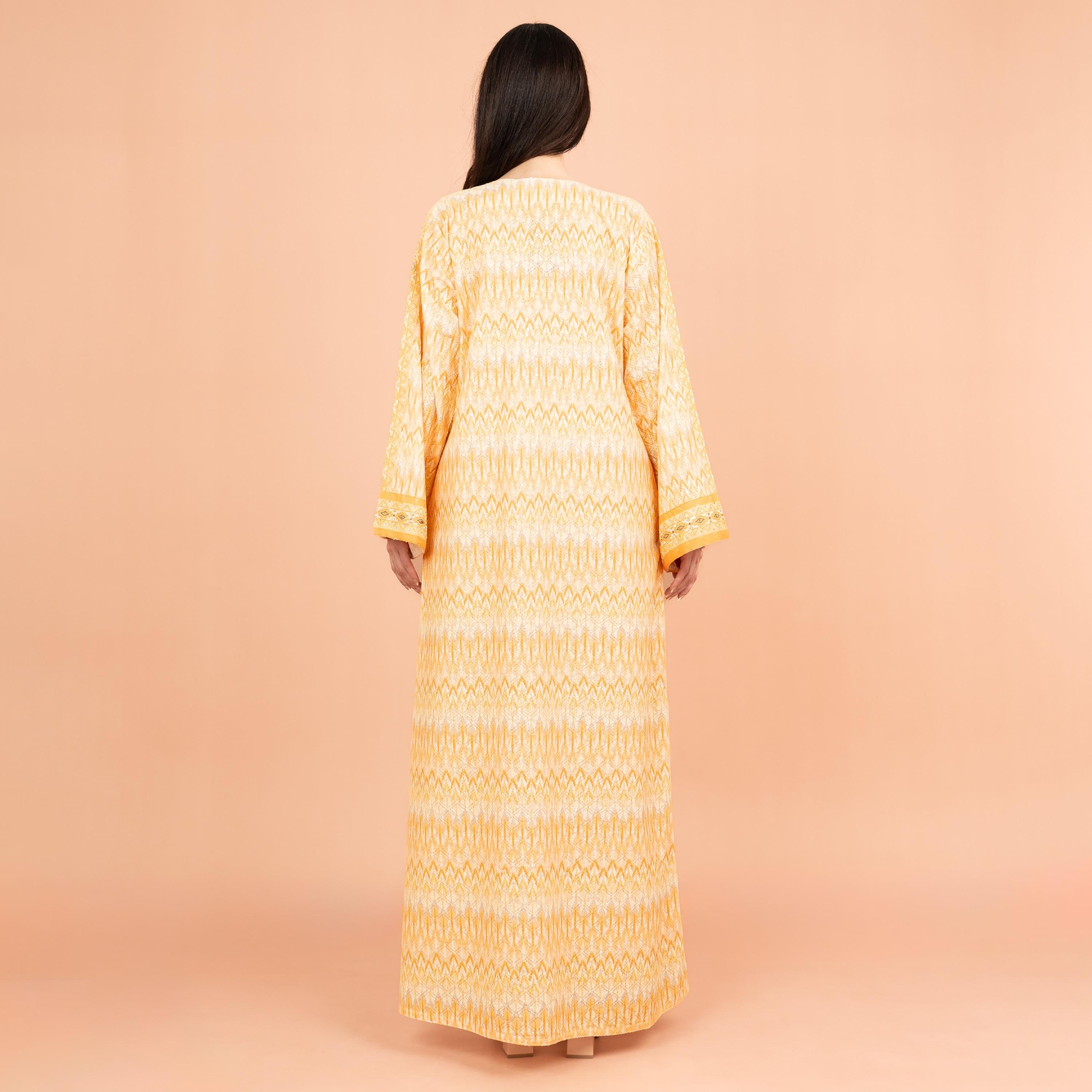 IKKXA جلابية نسائية احتفالية مطرزة ومزخرفة برقبة واسعة وأكمام واسعة-women-arabicclothing-jalabiyas-image-12