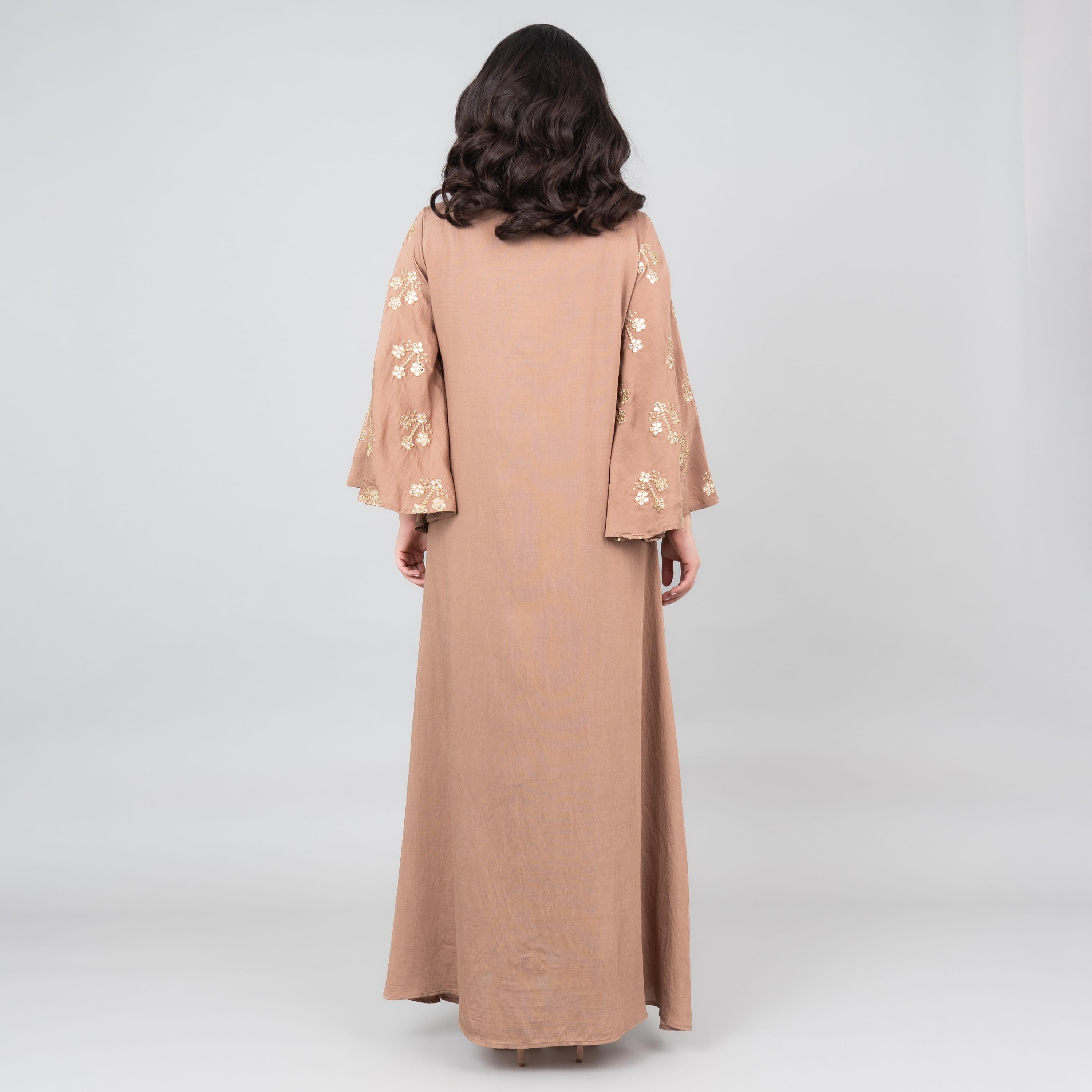 جلابية نسائية مطرزة بألوان زاهية بأكمام واسعة من إككسا-women-arabicclothing-jalabiyas-image-12