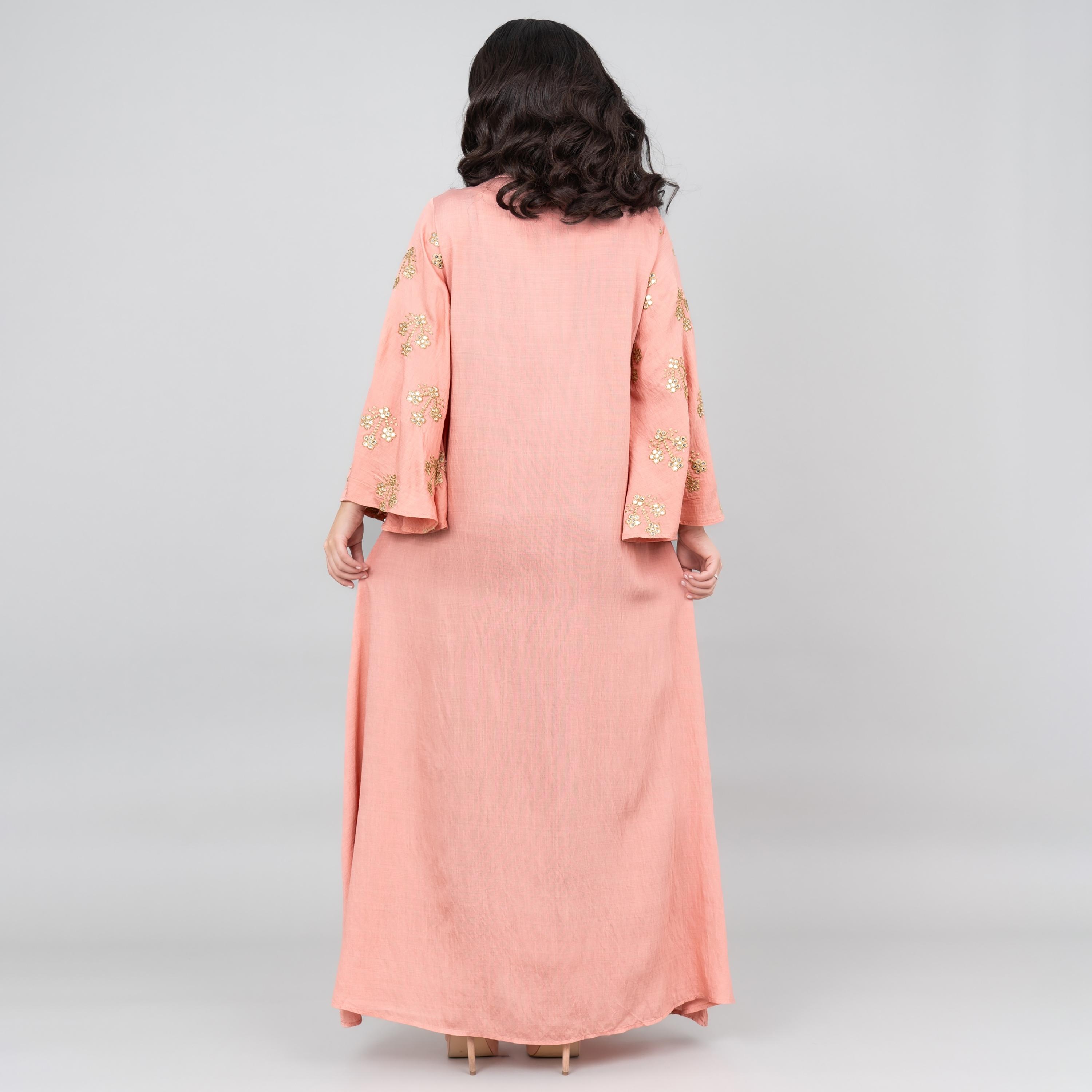 جلابية نسائية مطرزة بألوان زاهية بأكمام واسعة من إككسا-women-arabicclothing-jalabiyas-image-16