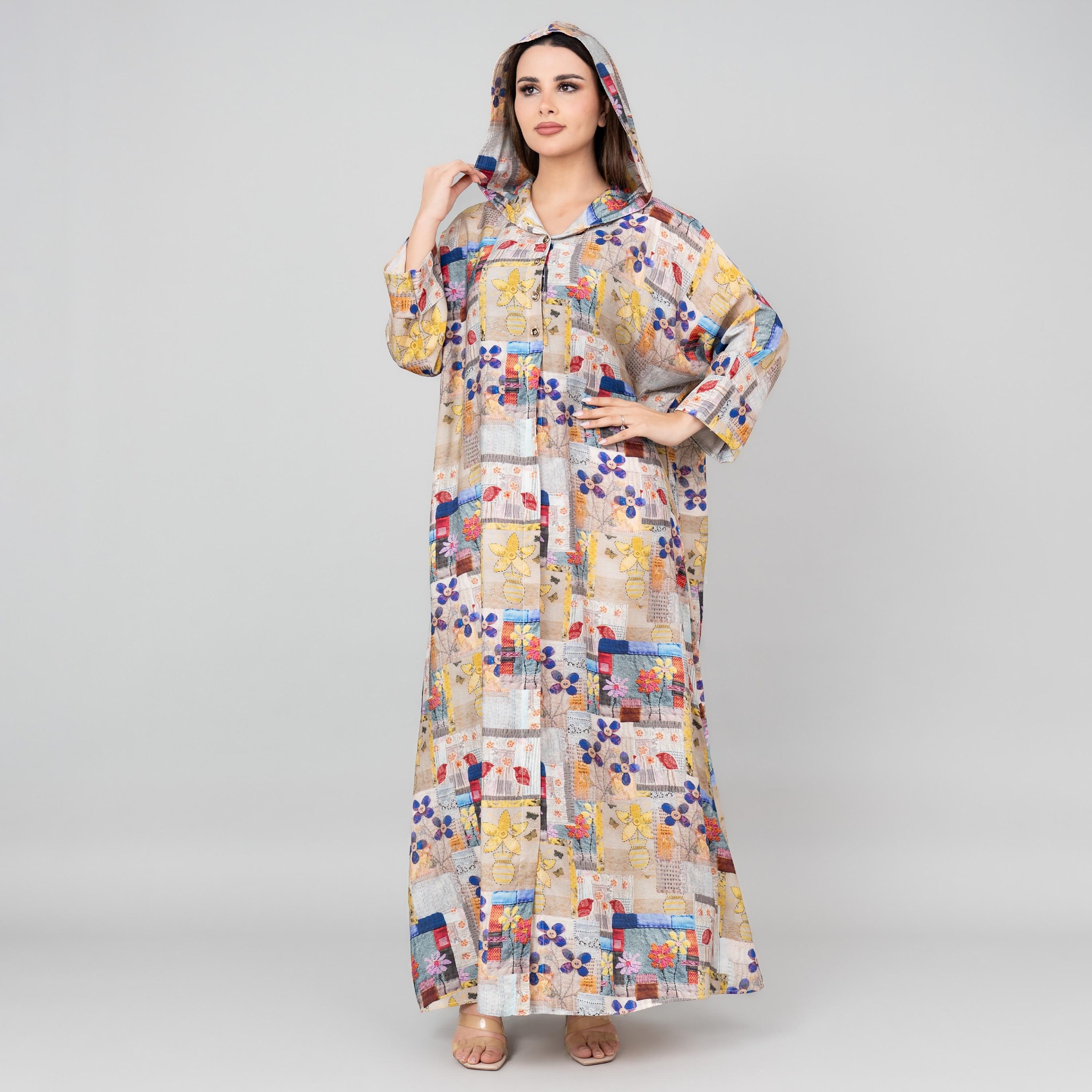 IKKXA Printed Hooded Women's Jalabiya-women-arabicclothing-jalabiyas-image-21