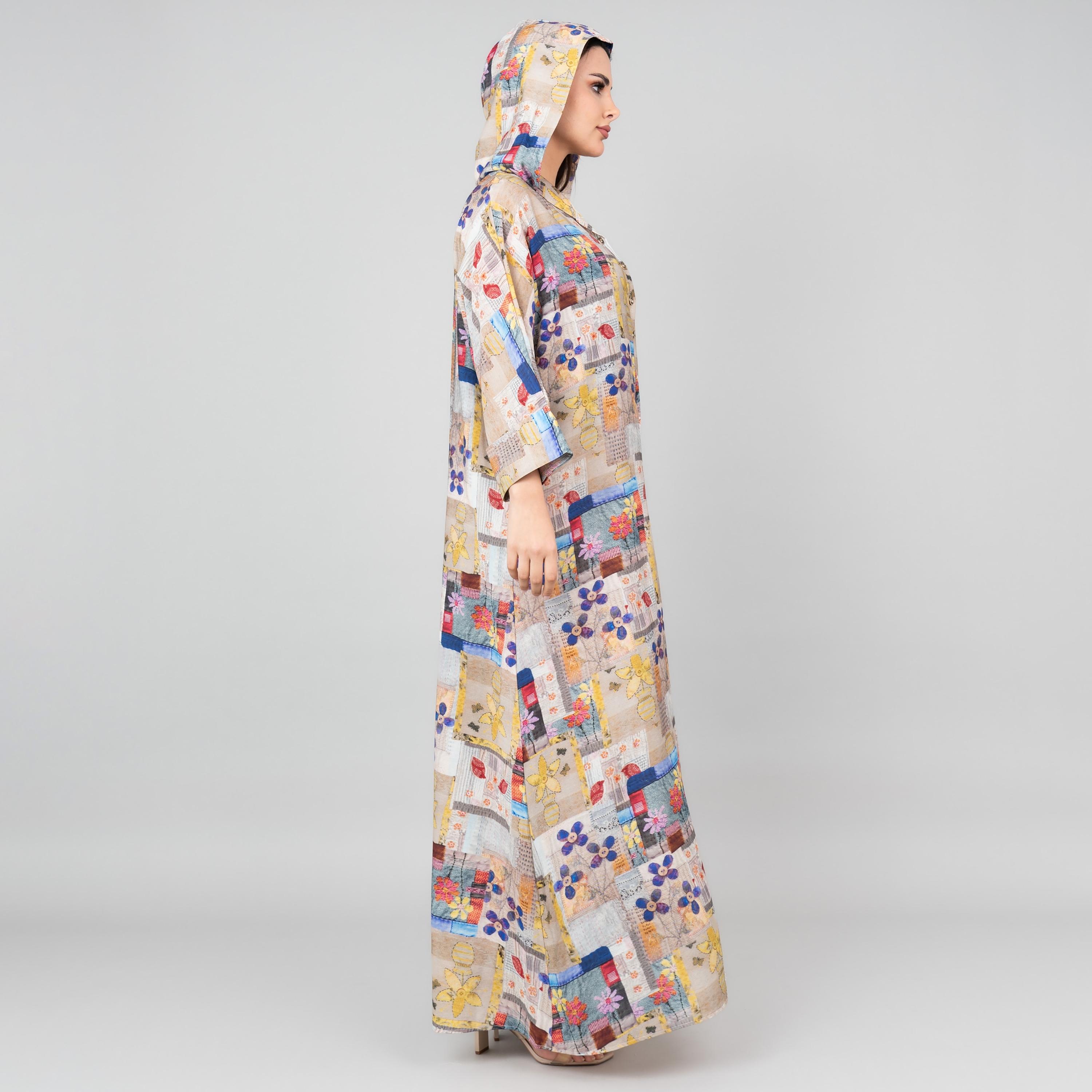 IKKXA Printed Hooded Women's Jalabiya-women-arabicclothing-jalabiyas-image-23