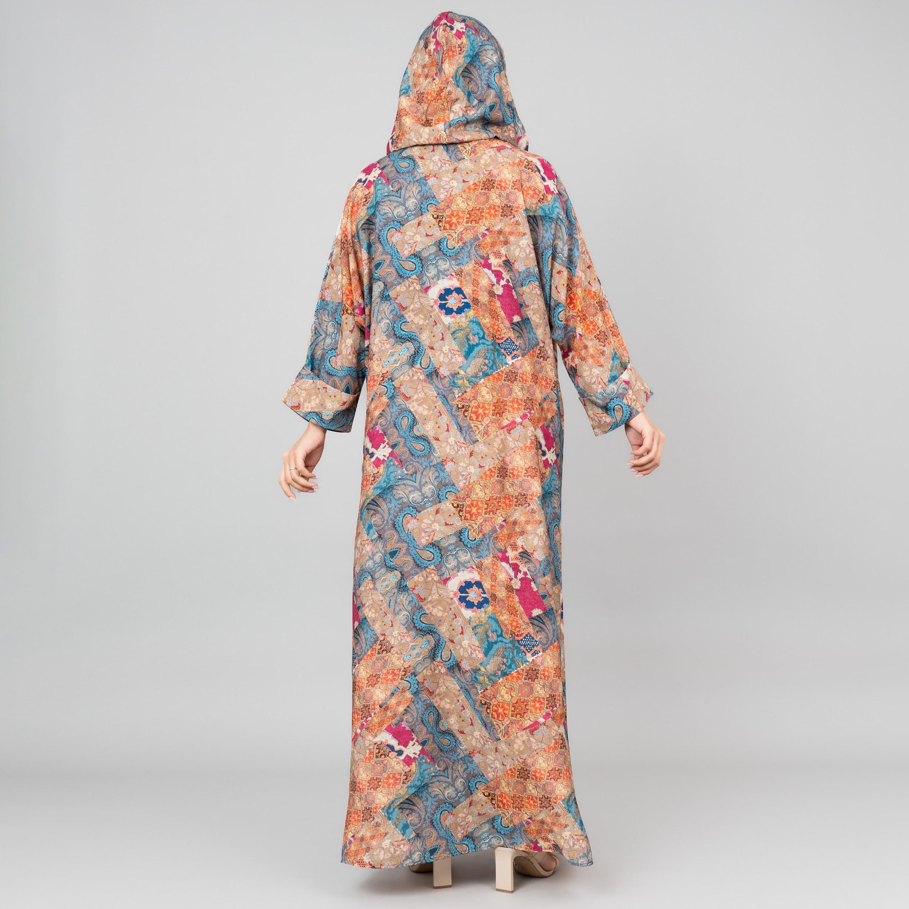 IKKXA Printed Hooded Women's Jalabiya-women-arabicclothing-jalabiyas-image-16