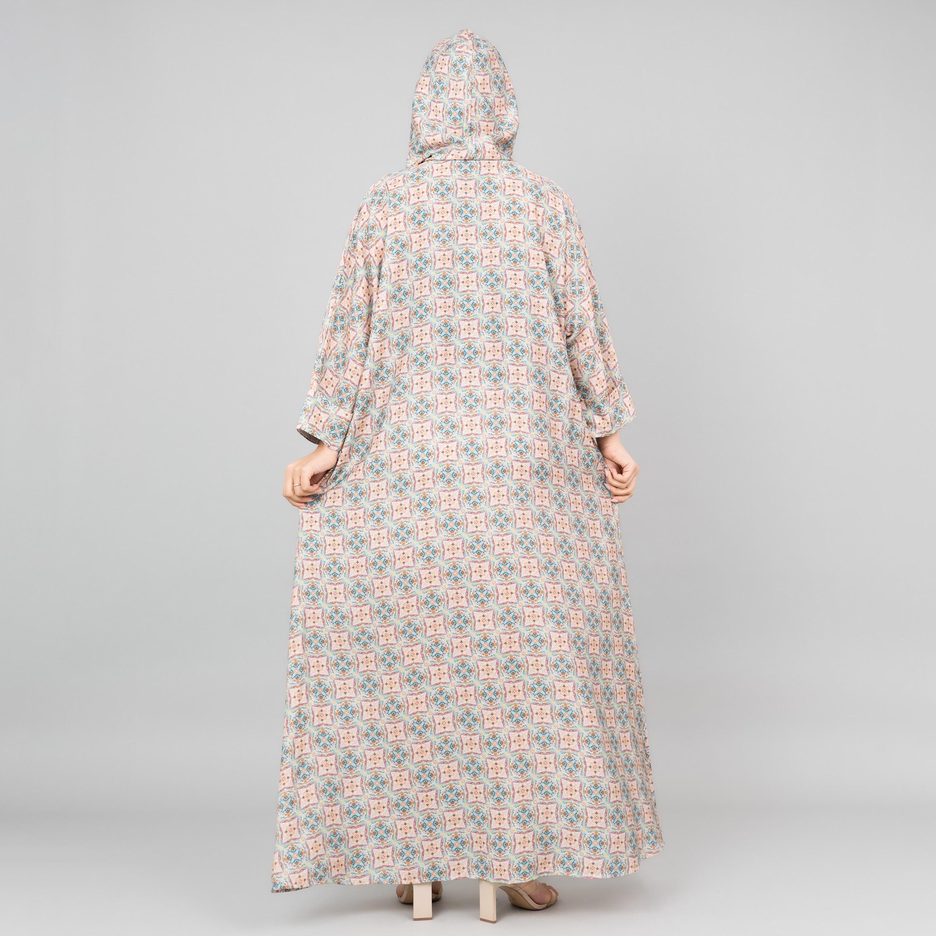 IKKXA Printed Hooded Women's Jalabiya-women-arabicclothing-jalabiyas-image-12