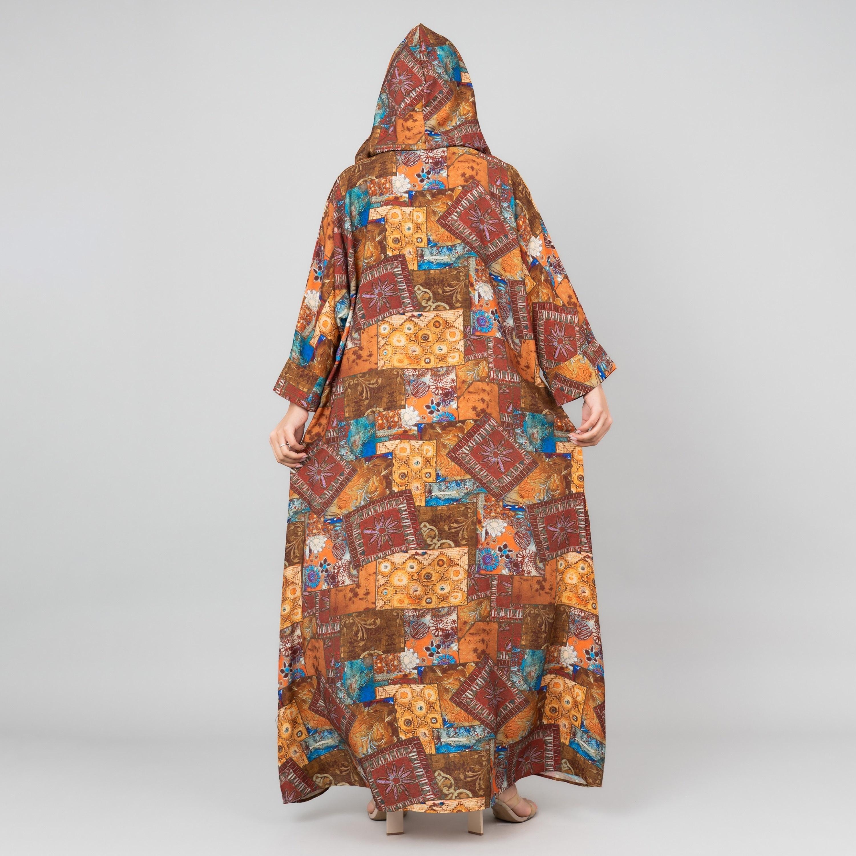 IKKXA Printed Hooded Women's Jalabiya-women-arabicclothing-jalabiyas-image-20