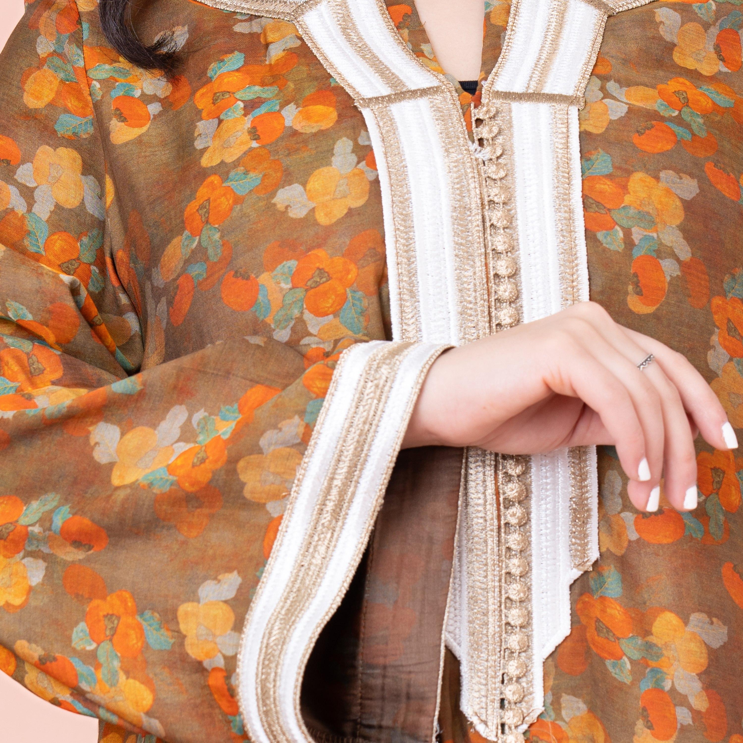 IKKXA Embroidered and Floral Printed Jalabiya-women-arabicclothing-jalabiyas-image-2