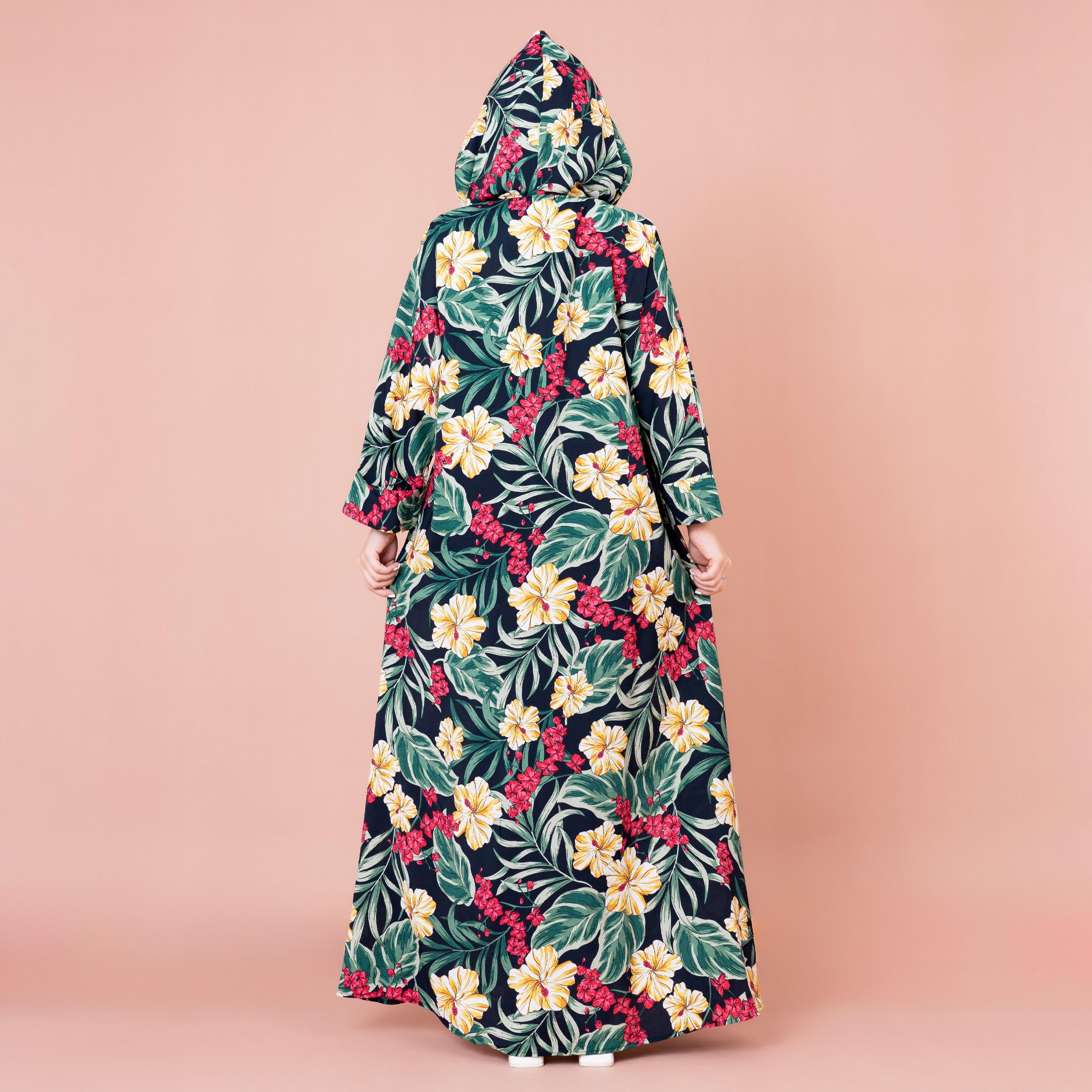 IKKXA Floral Printed Hooded Jalabiya-women-arabicclothing-jalabiyas-image-4