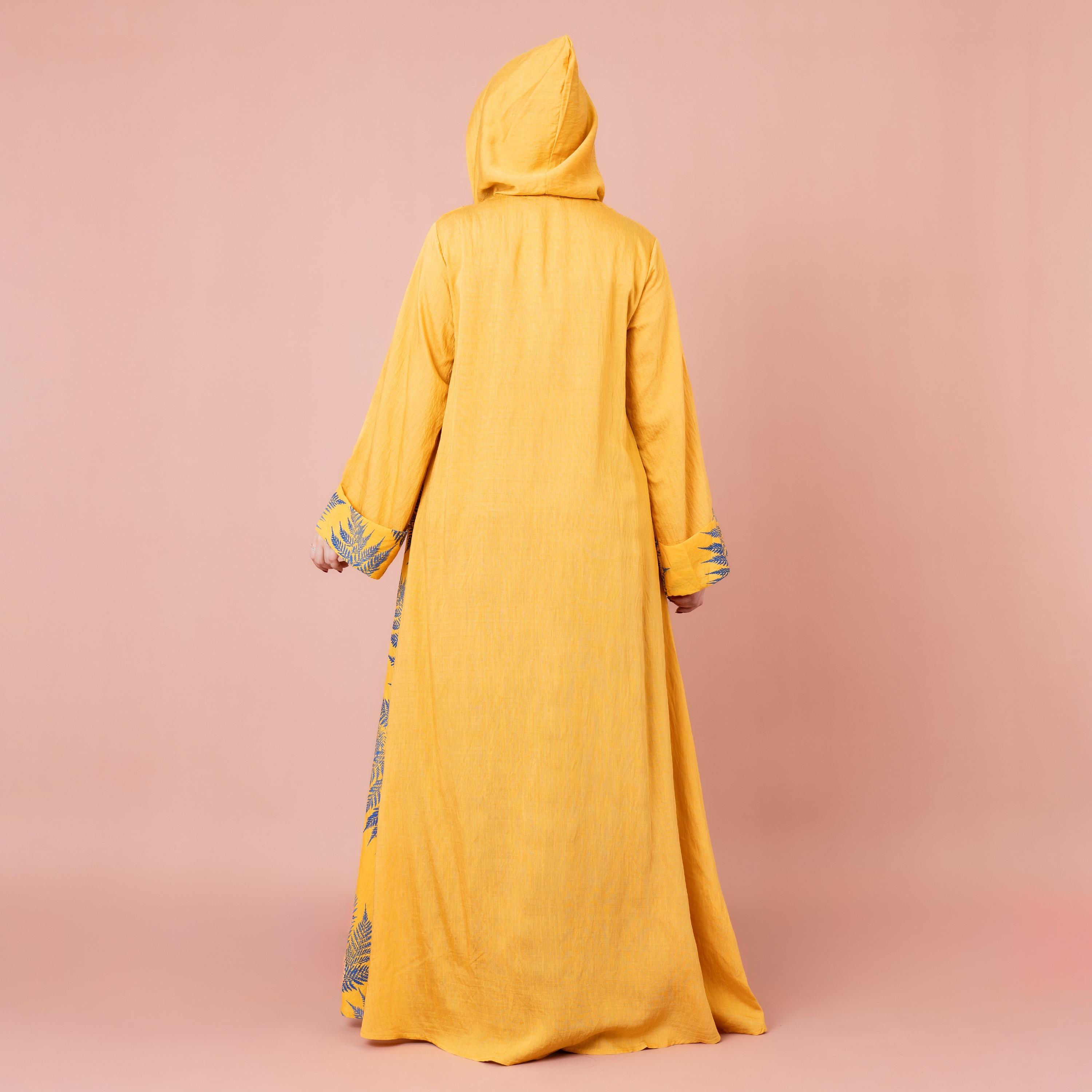 IKKXA Leaf Printed Hooded Jalabiya-women-arabicclothing-jalabiyas-image-5