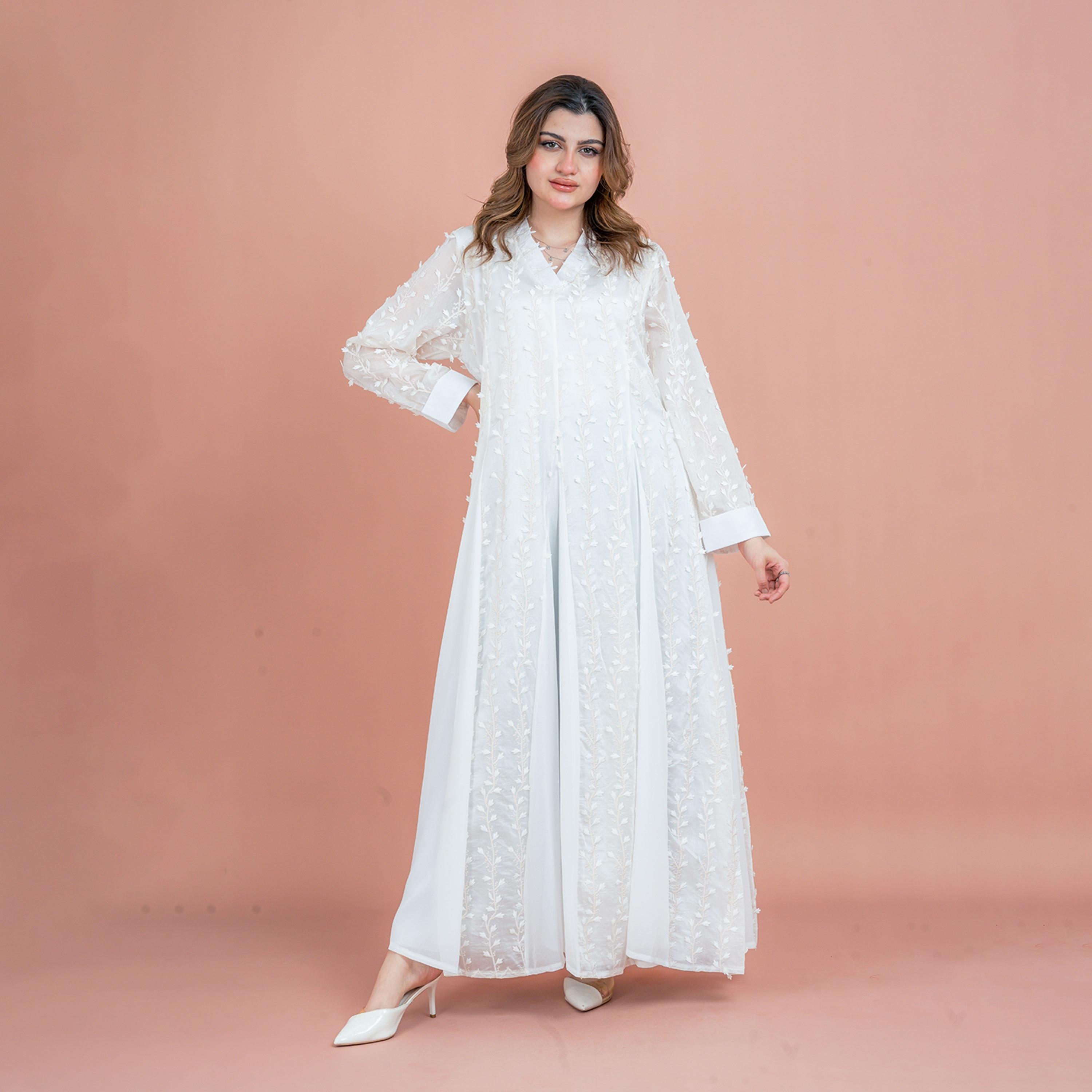 جلابية نسائية بتلات ناعمة ومطرزة بألواح جوديه من إككسا-women-arabicclothing-jalabiyas-image-6