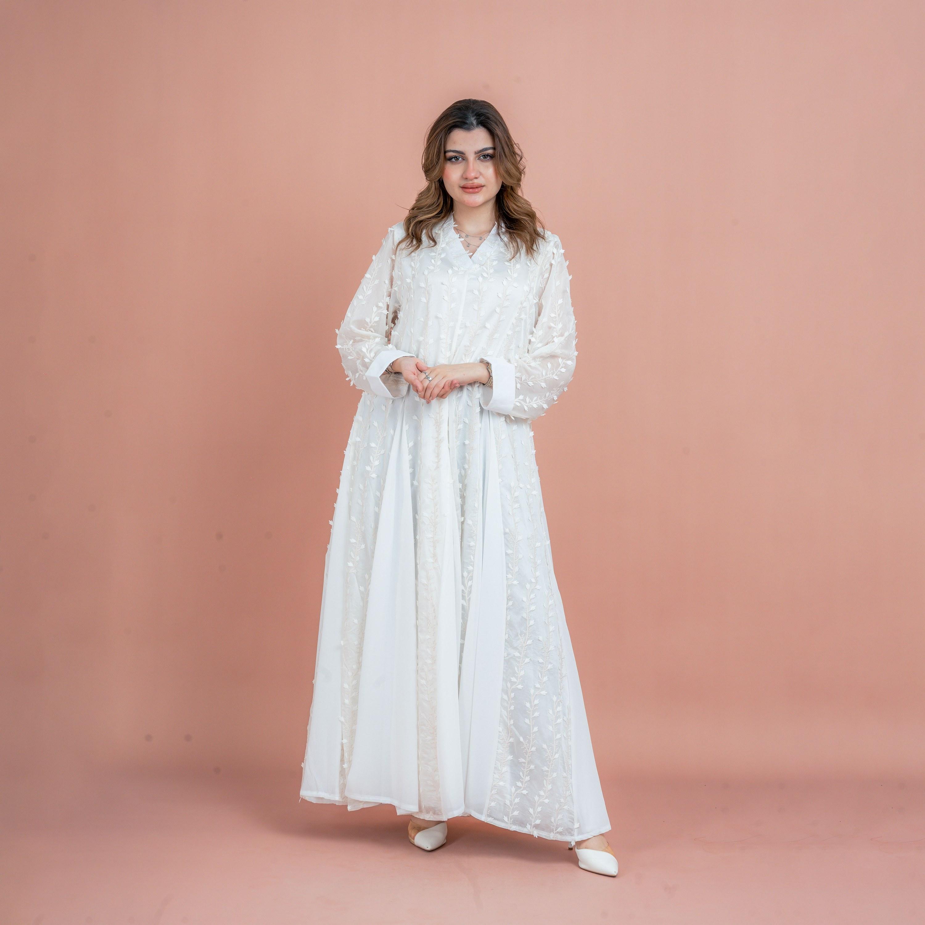جلابية نسائية بتلات ناعمة ومطرزة بألواح جوديه من إككسا-women-arabicclothing-jalabiyas-image-9