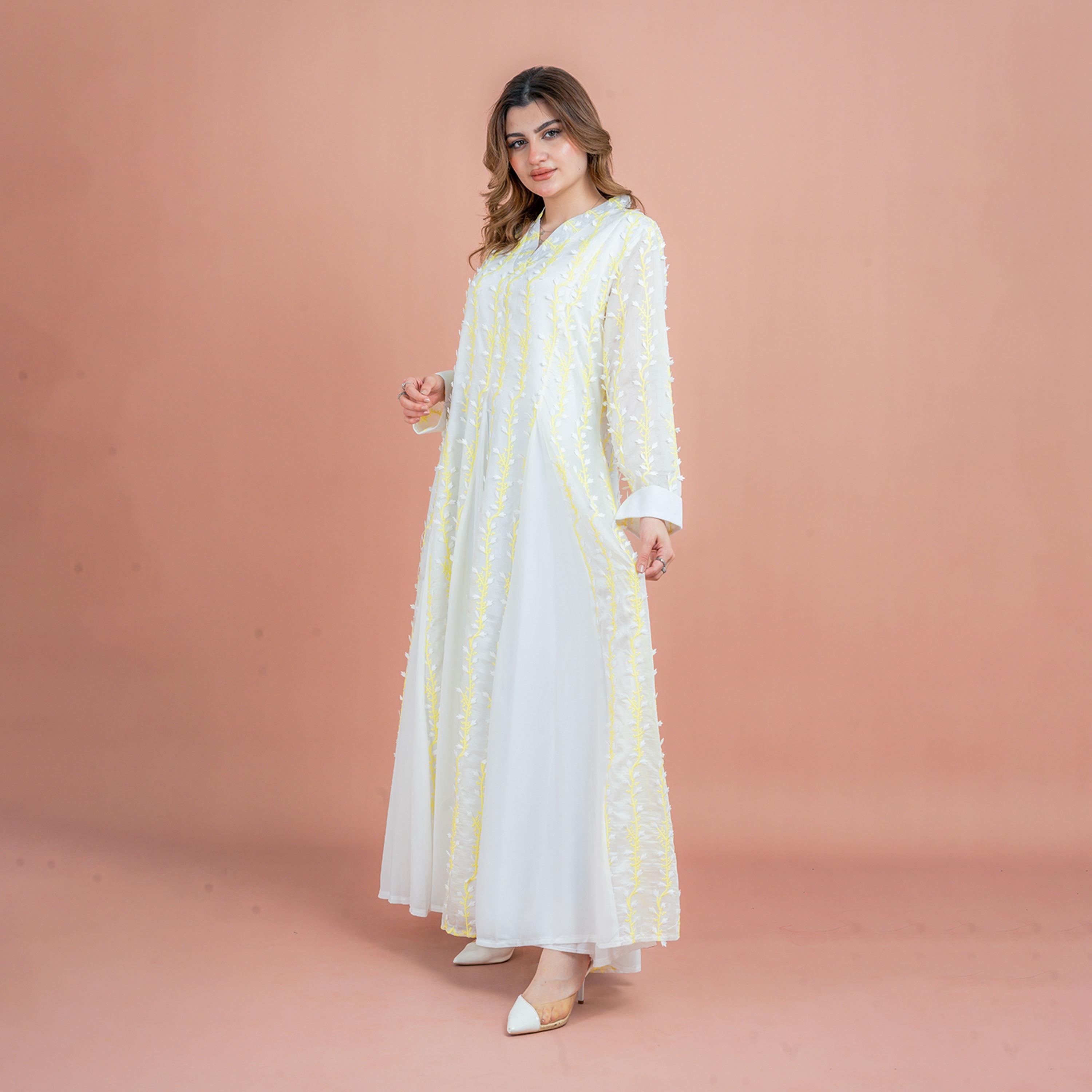 جلابية نسائية بتلات ناعمة ومطرزة بألواح جوديه من إككسا-women-arabicclothing-jalabiyas-image-13