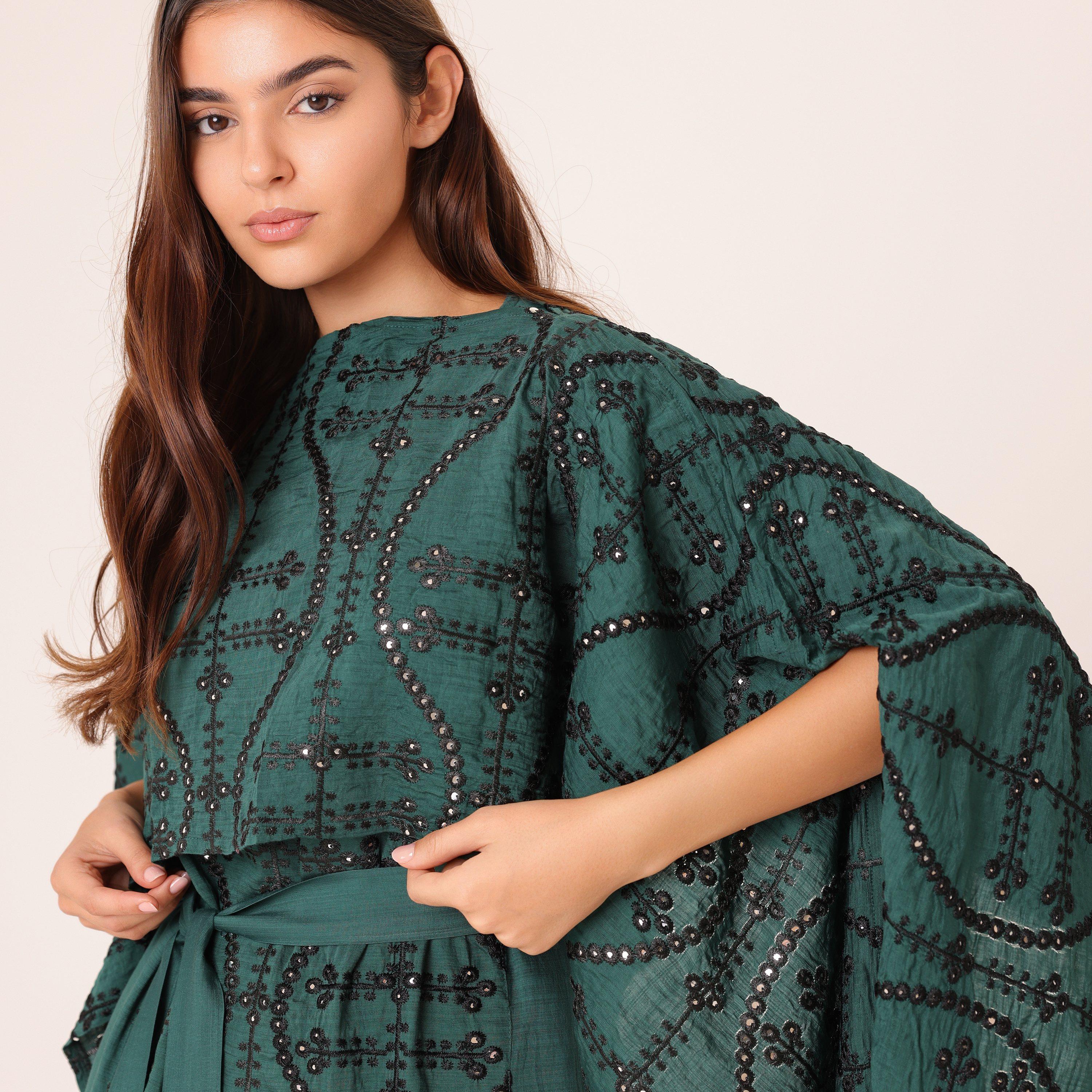 جلابية سهرة نسائية مطرزة مع عباءة علوية من إيككسا-women-arabicclothing-jalabiyas-image-10