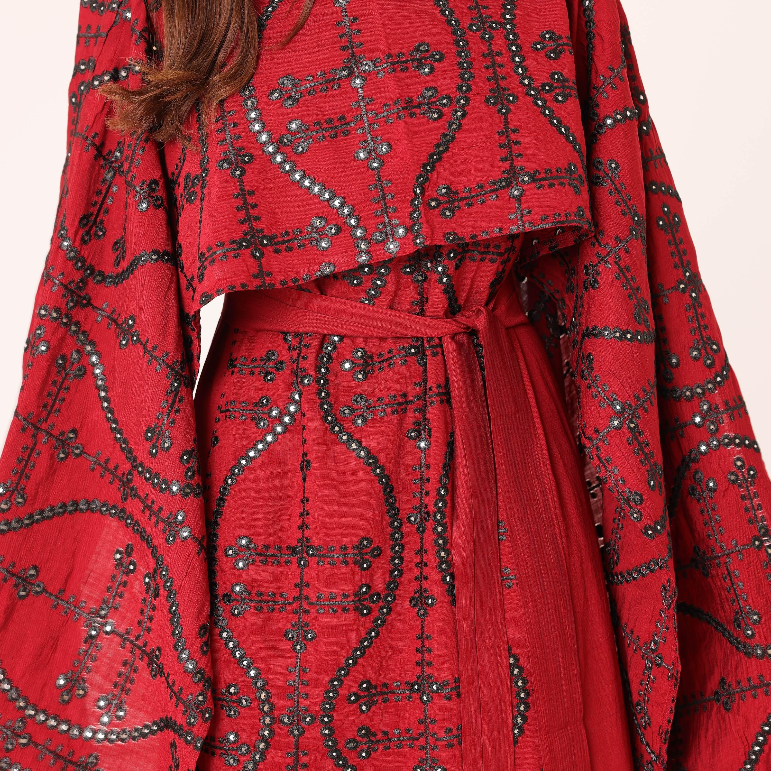 جلابية سهرة نسائية مطرزة مع عباءة علوية من إيككسا-women-arabicclothing-jalabiyas-image-6