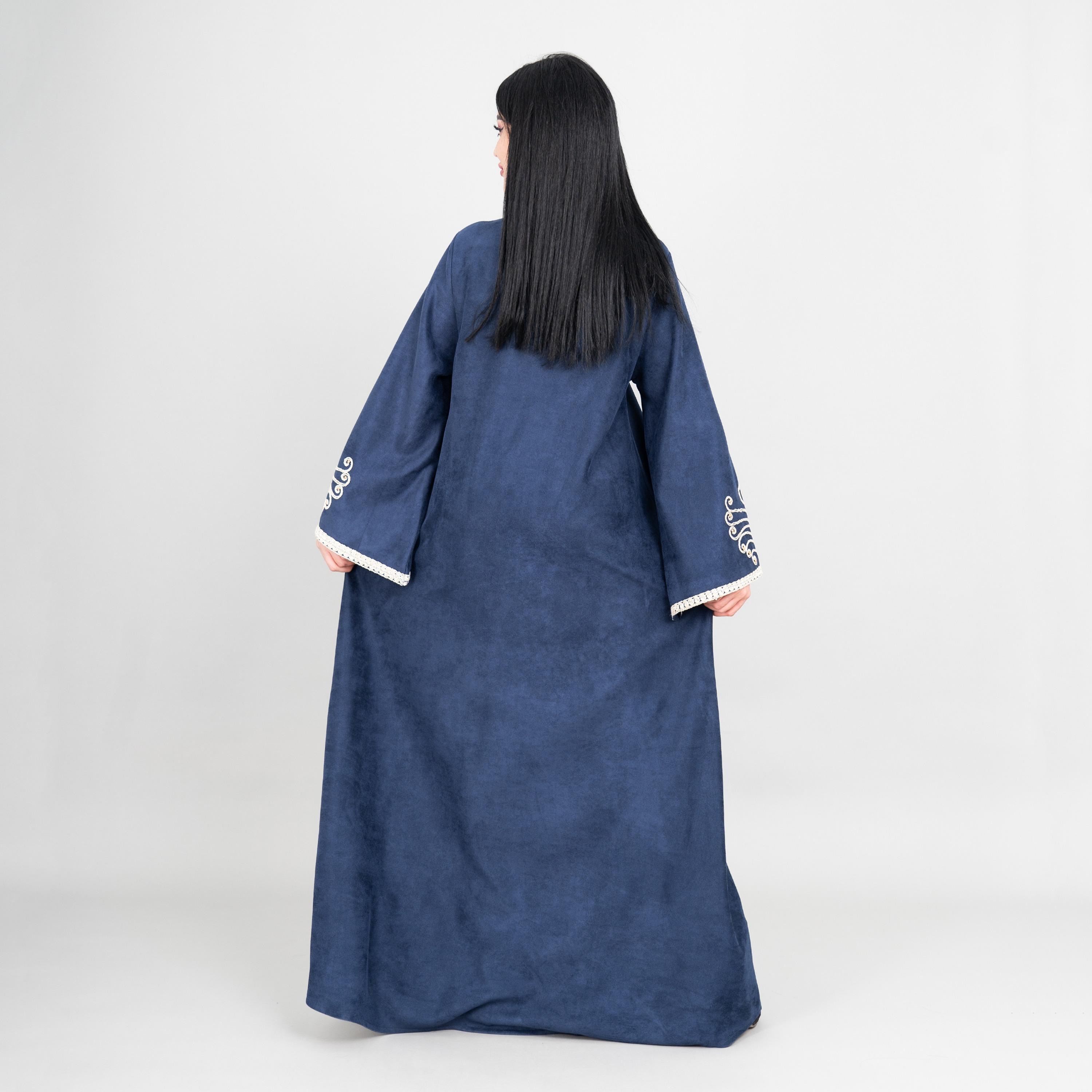 جلابية سهرة نسائية بتطريز خيوط وياقة ماندارين وأكمام واسعة من إيككسا-women-arabicclothing-jalabiyas-image-8