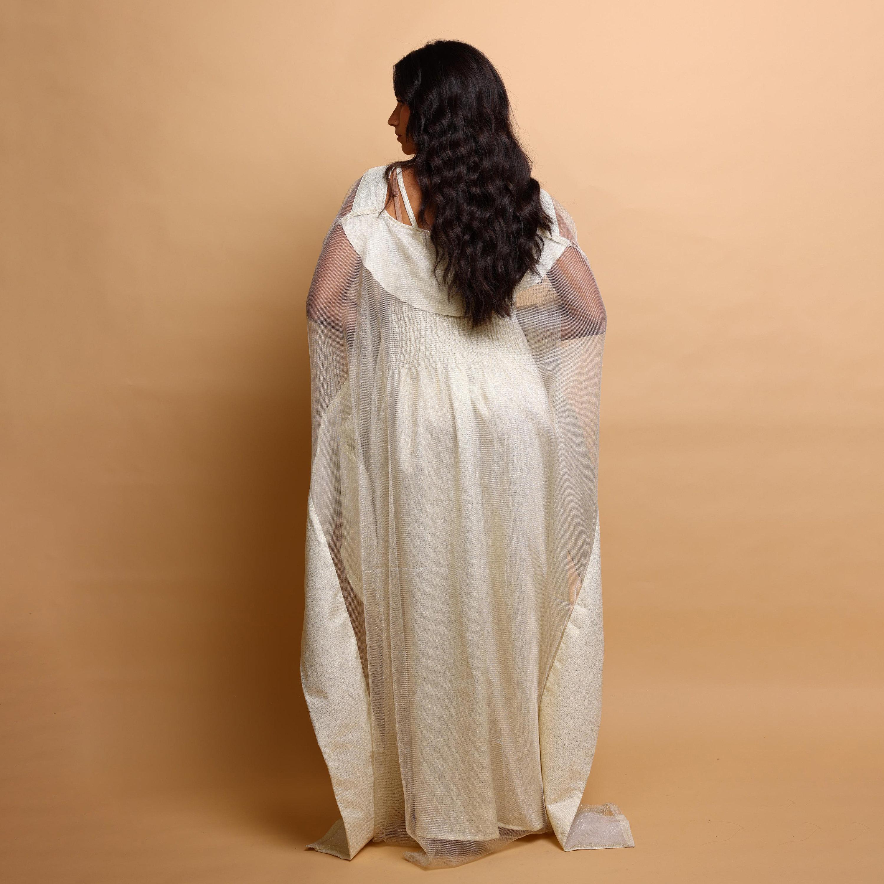 IKKXA Women's Evening Kaftan Style Jalabiya with Sheer Overlay-women-arabicclothing-jalabiyas-image-4