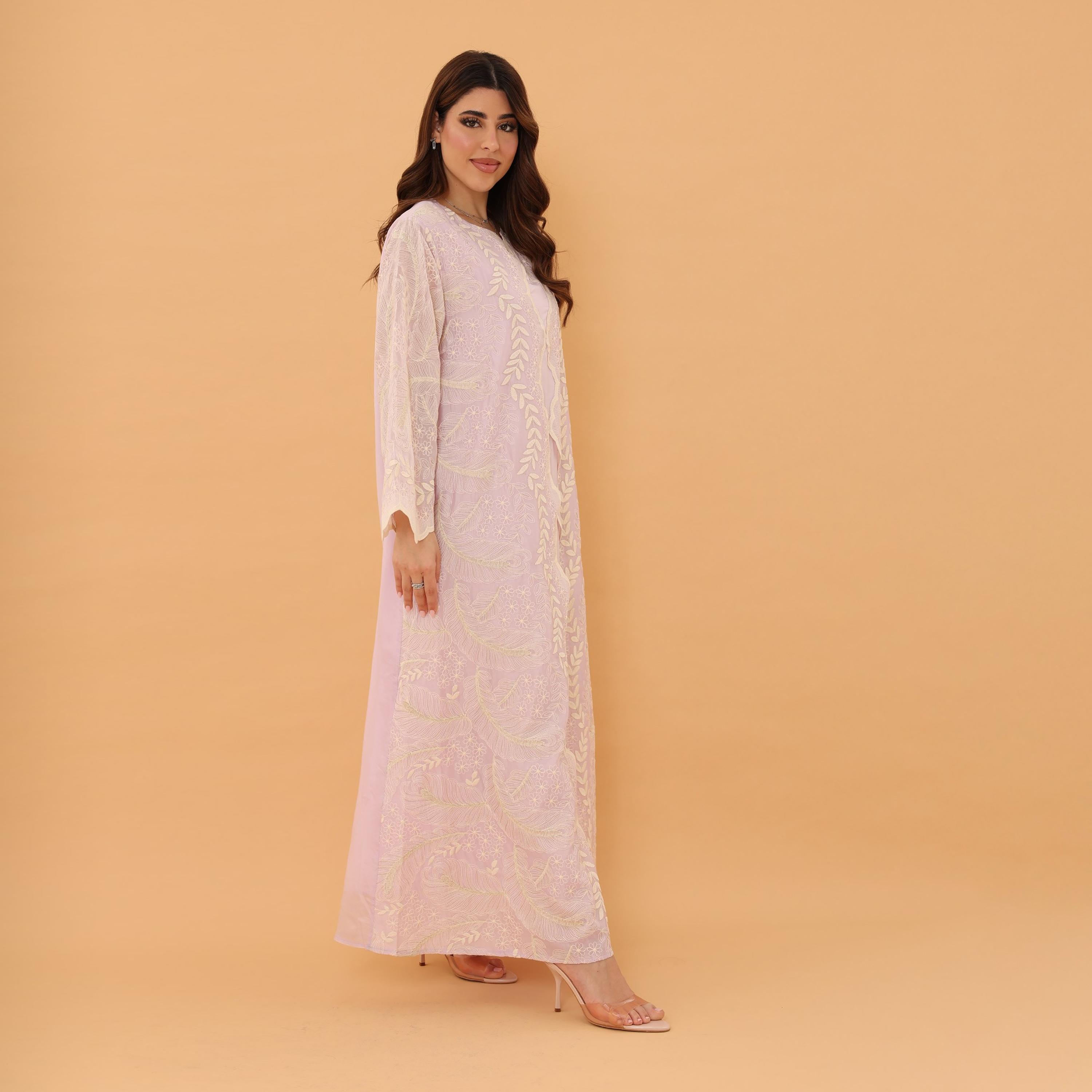 IKKXA Wide Sleeves Lace Embroidered Women's Jalabiya-women-clothing-dresses-image-11