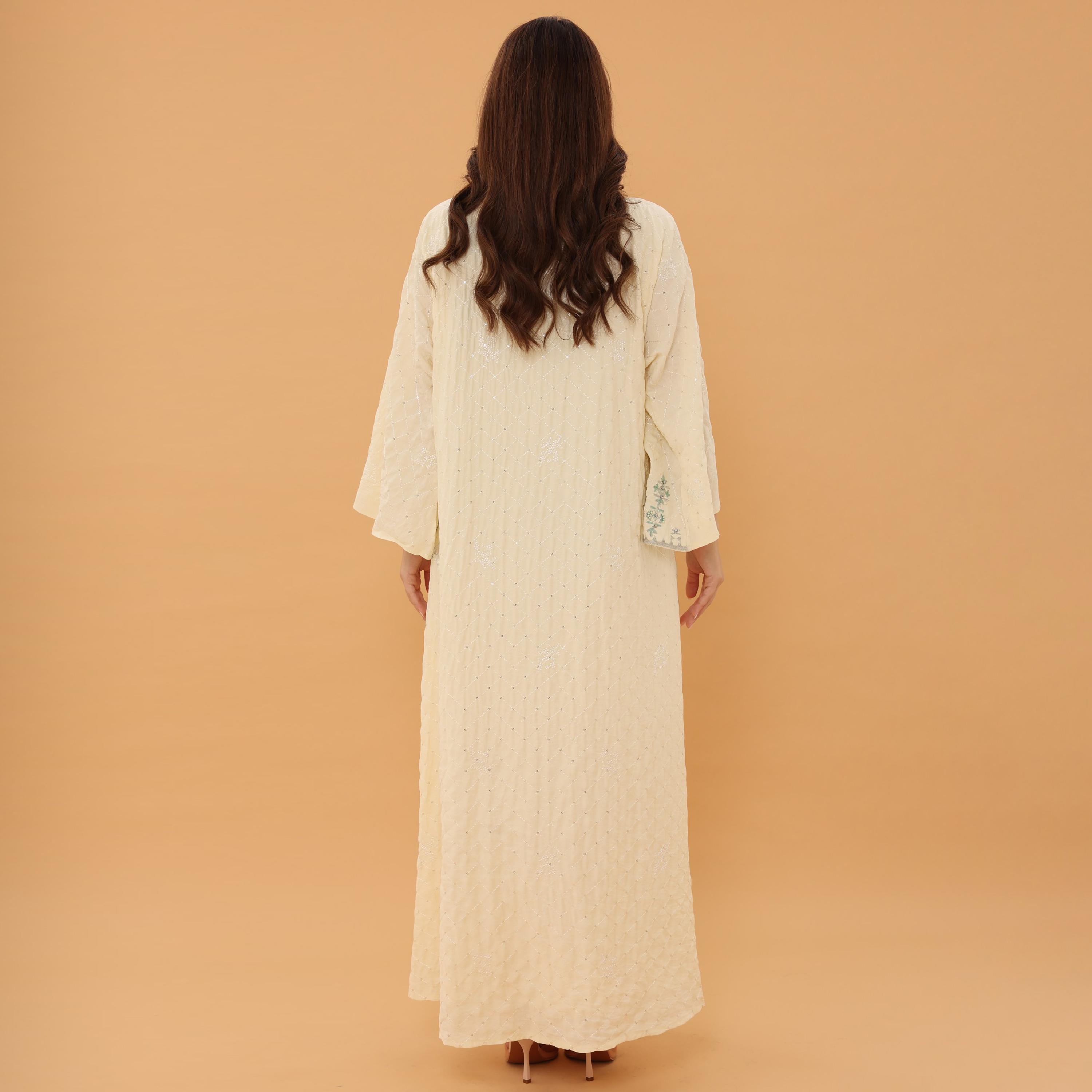 جلابية نسائية بأكمام واسعة مع تطريز وزينة من إككسا-women-arabicclothing-jalabiyas-image-20