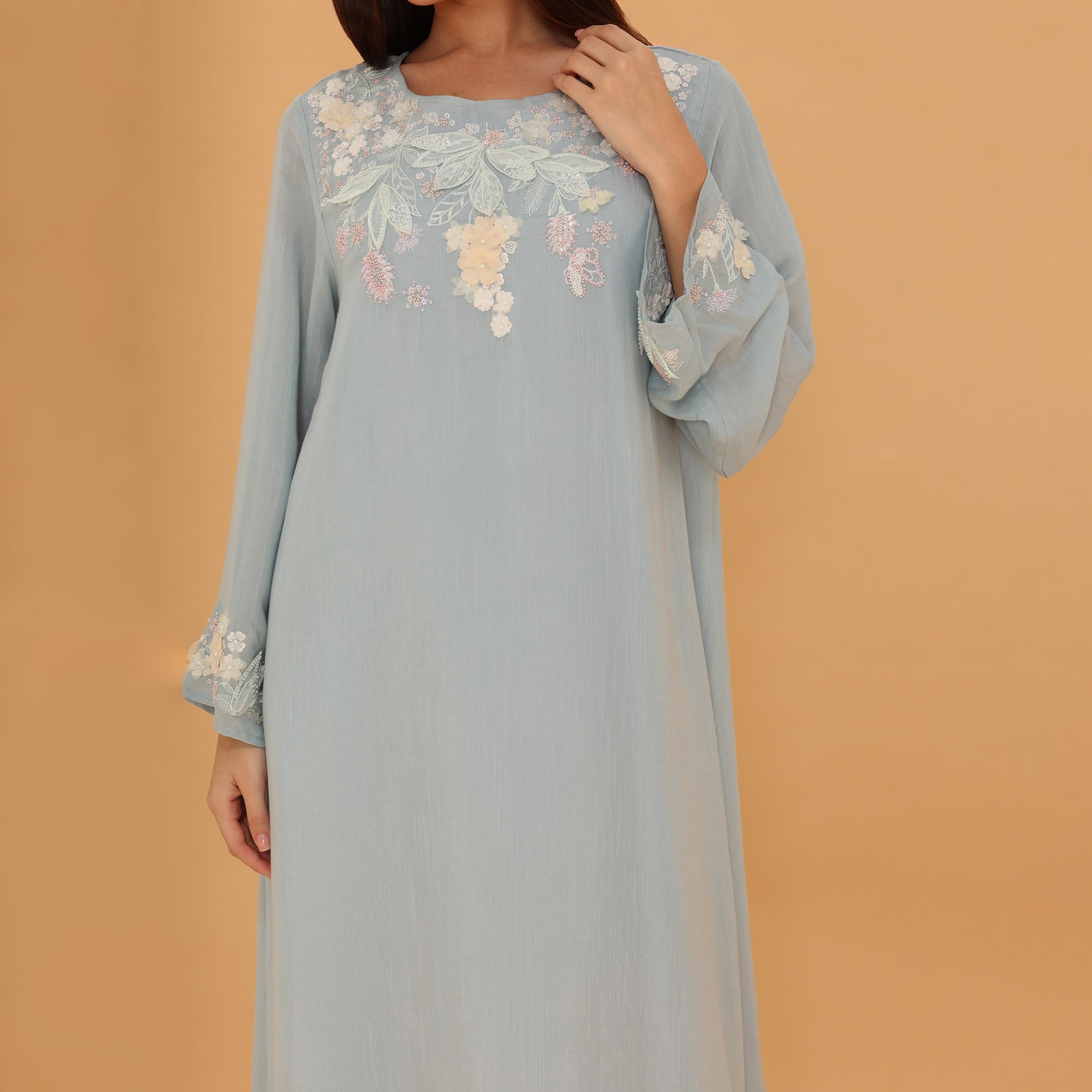 IKKXA Embroidered and Embellished Women's Jalabiya-women-arabicclothing-jalabiyas-image-2