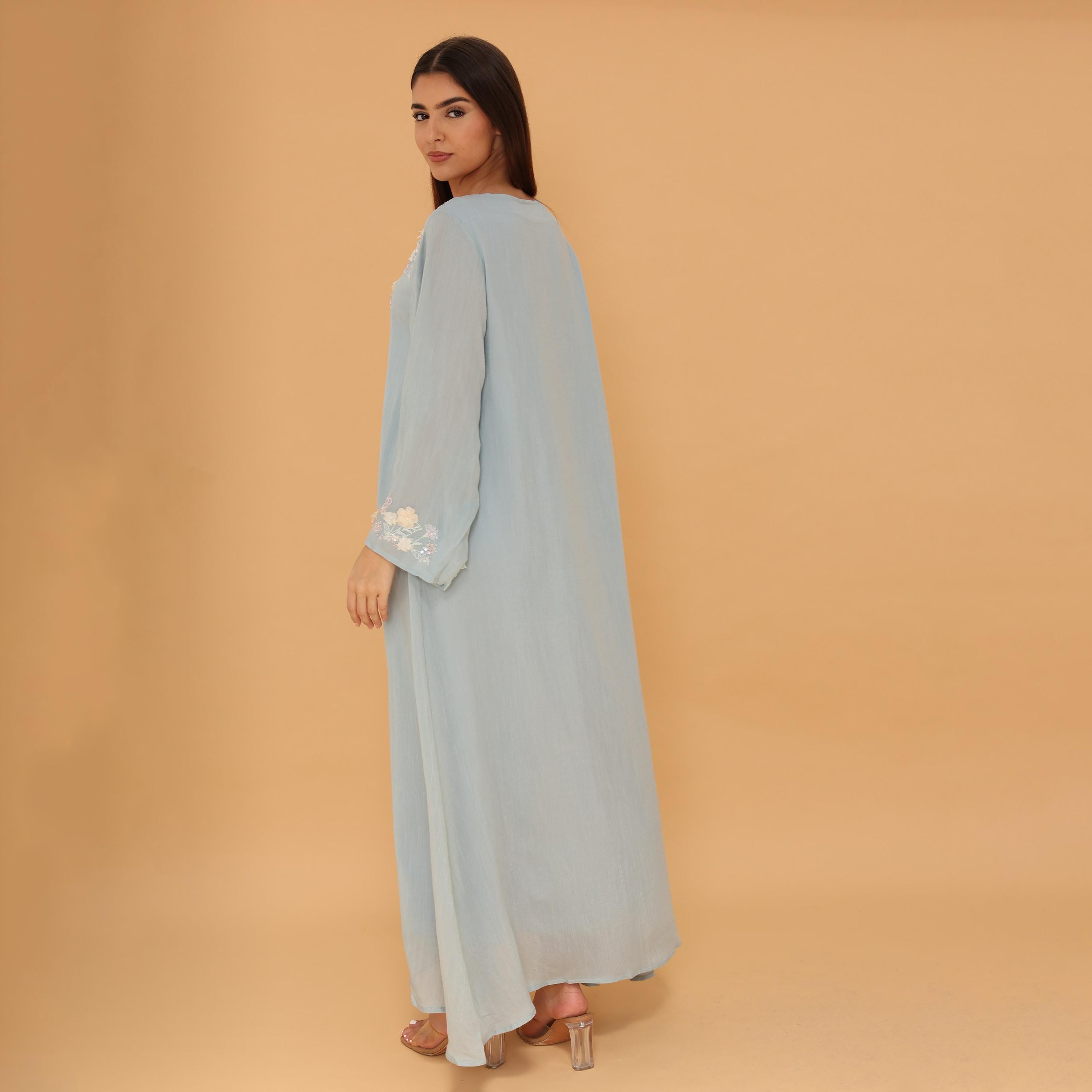 IKKXA Embroidered and Embellished Women's Jalabiya-women-arabicclothing-jalabiyas-image-4