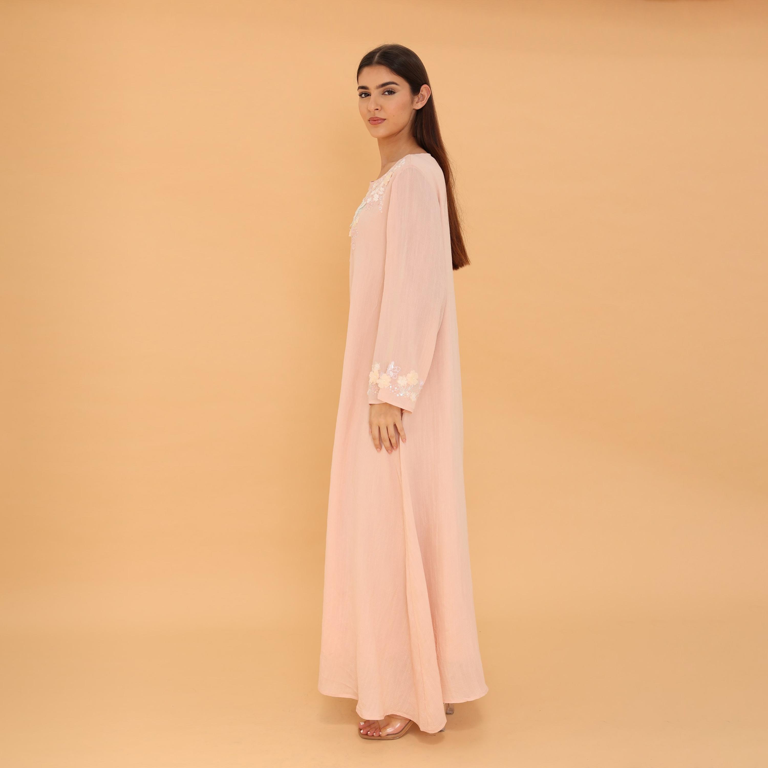 جلابية نسائية مطرزة ومزينة من إككسا-women-arabicclothing-jalabiyas-image-12