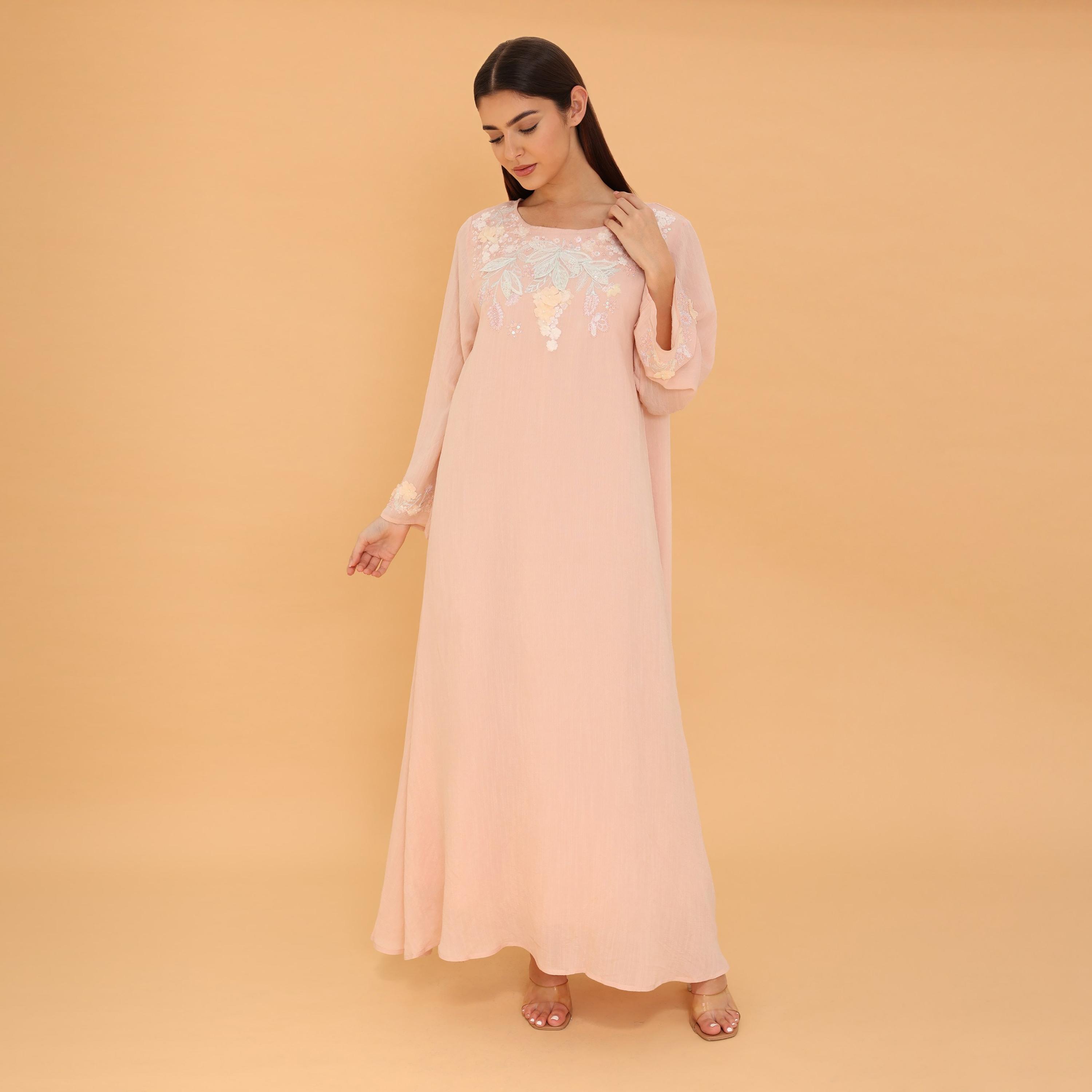 جلابية نسائية مطرزة ومزينة من إككسا-women-arabicclothing-jalabiyas-image-13