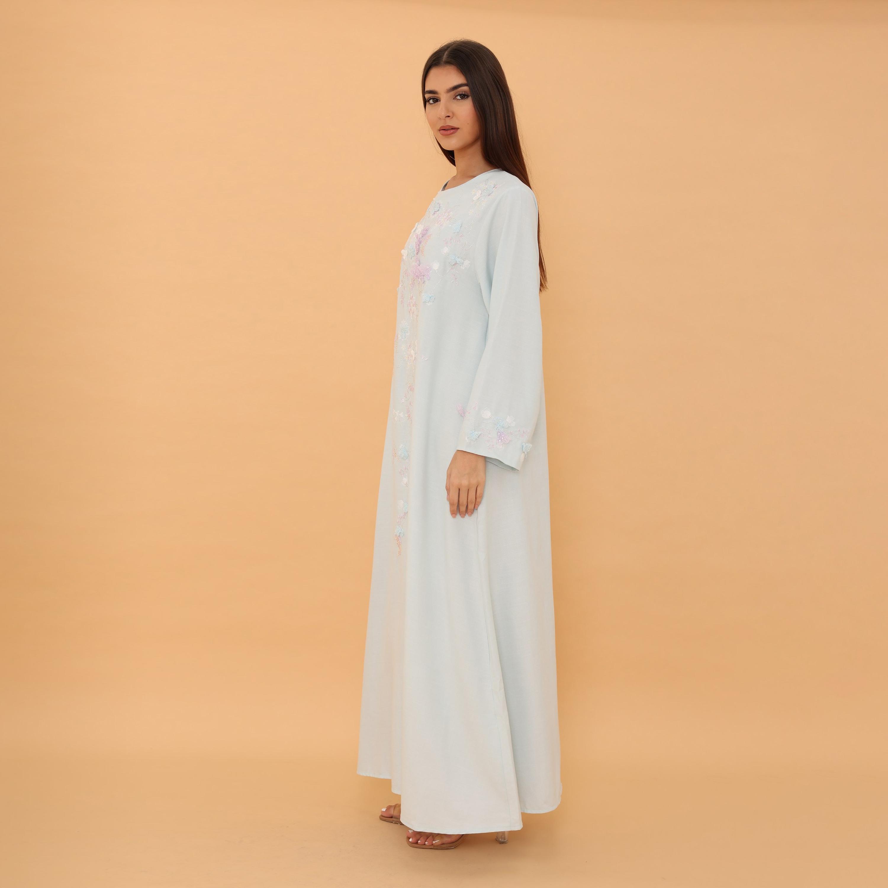 جلابية نسائية بتطريز "فلورال" و"سيكوين" من إككسا-women-arabicclothing-jalabiyas-image-8