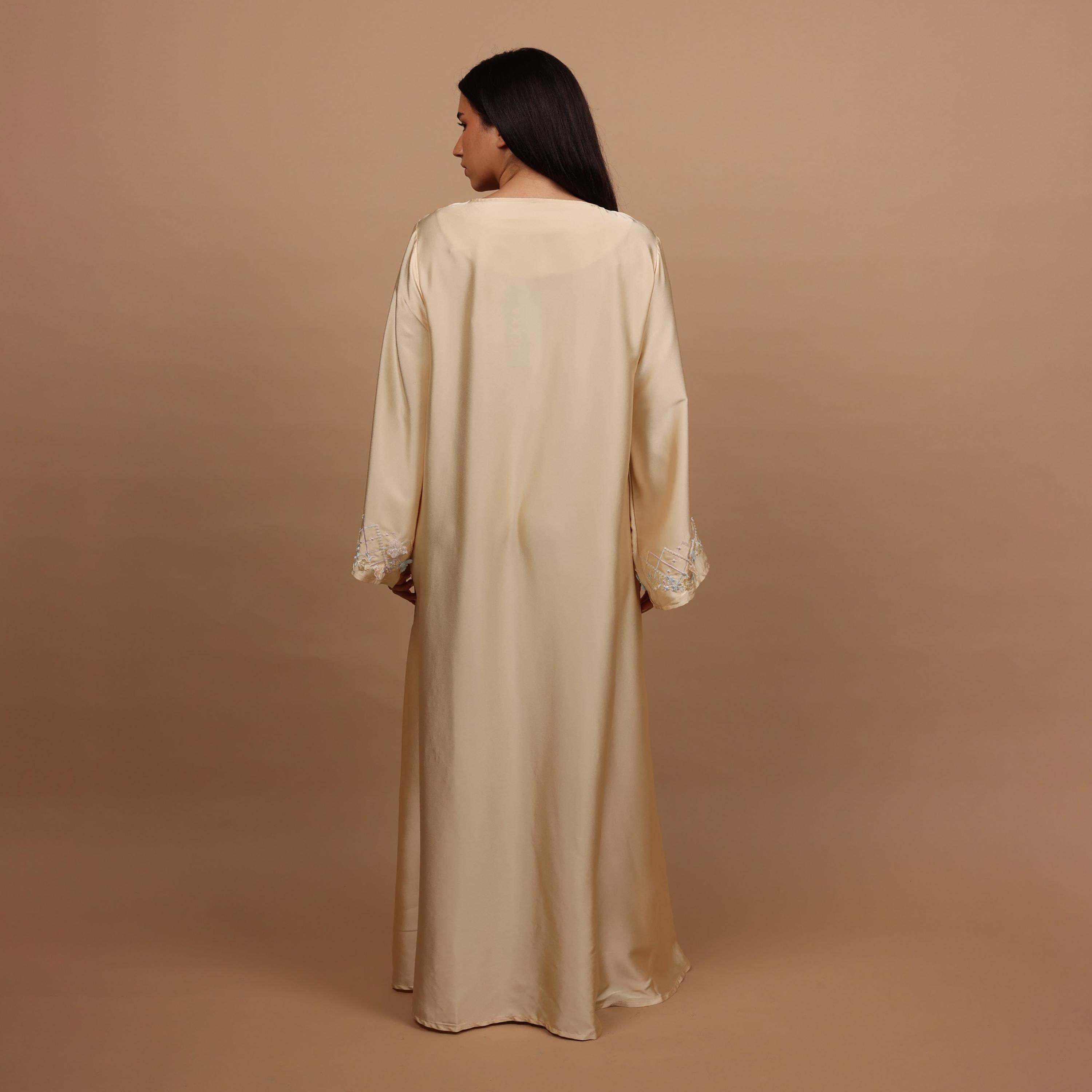 IKKXA Floral Embroidered Flared Sleeves Women's Evening Jalabiya-women-arabicclothing-jalabiyas-image-4