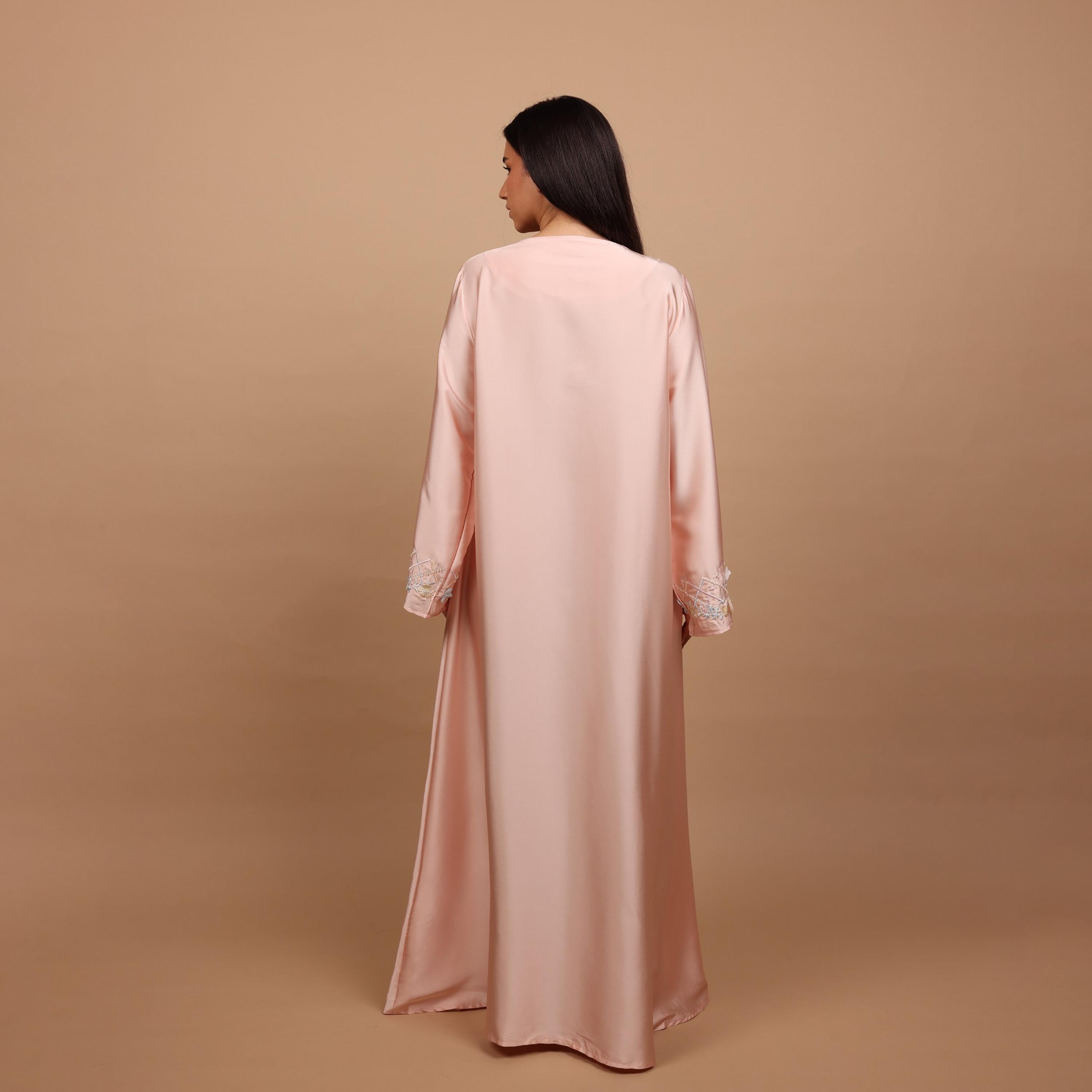 IKKXA Floral Embroidered Flared Sleeves Women's Evening Jalabiya-women-arabicclothing-jalabiyas-image-3