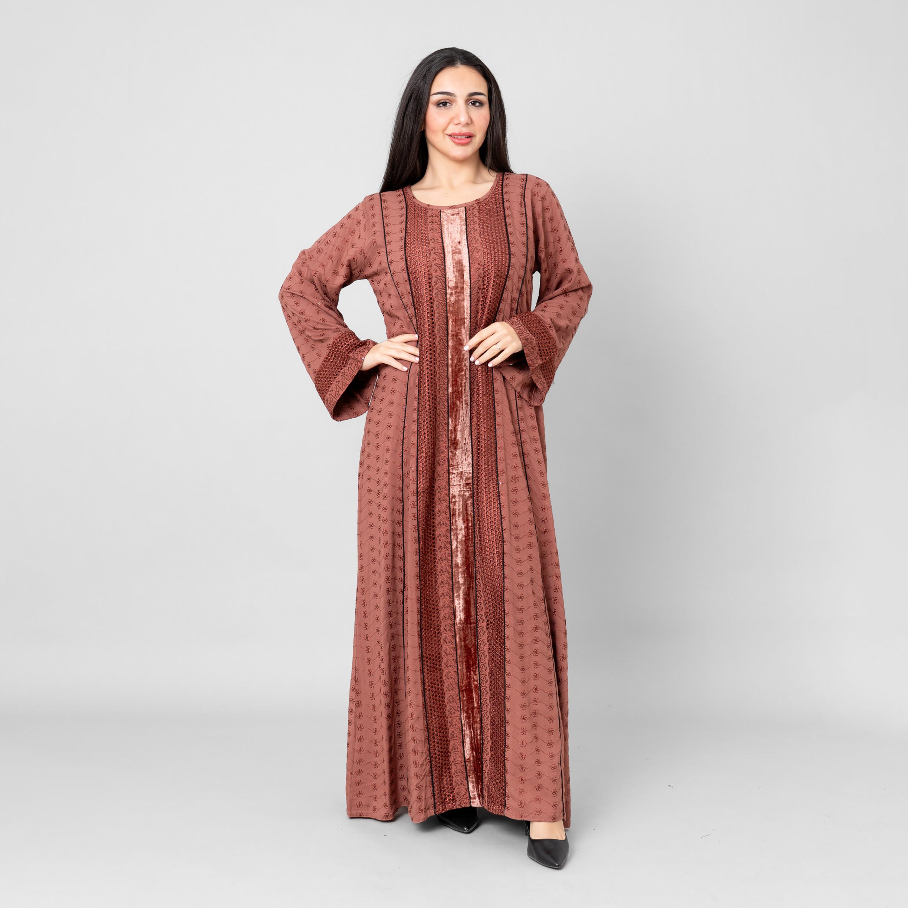 IKKXA Embroidered Flared Sleeves Women's Evening Jalabiya-women-arabicclothing-jalabiyas-image-1