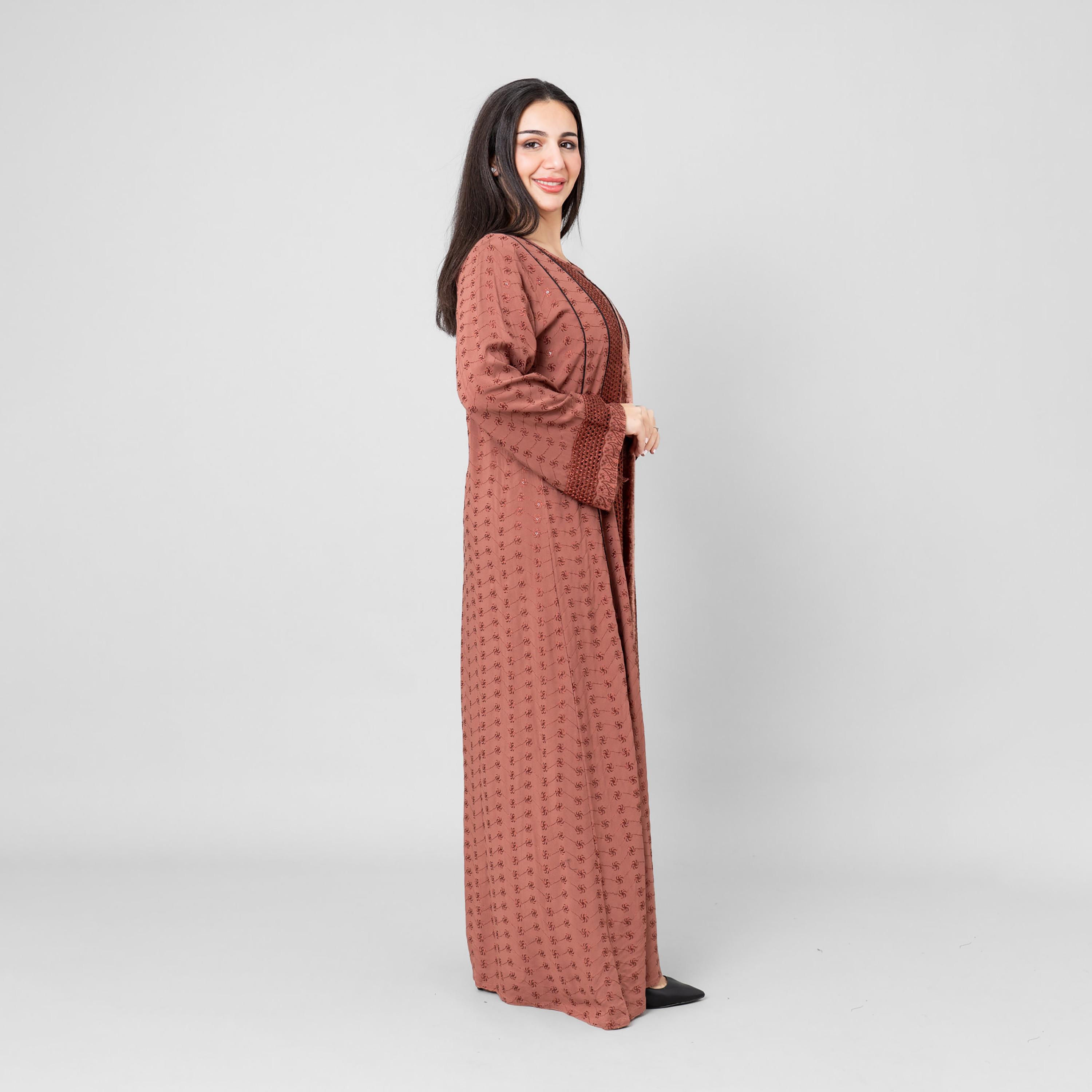 IKKXA Embroidered Flared Sleeves Women's Evening Jalabiya-women-arabicclothing-jalabiyas-image-3