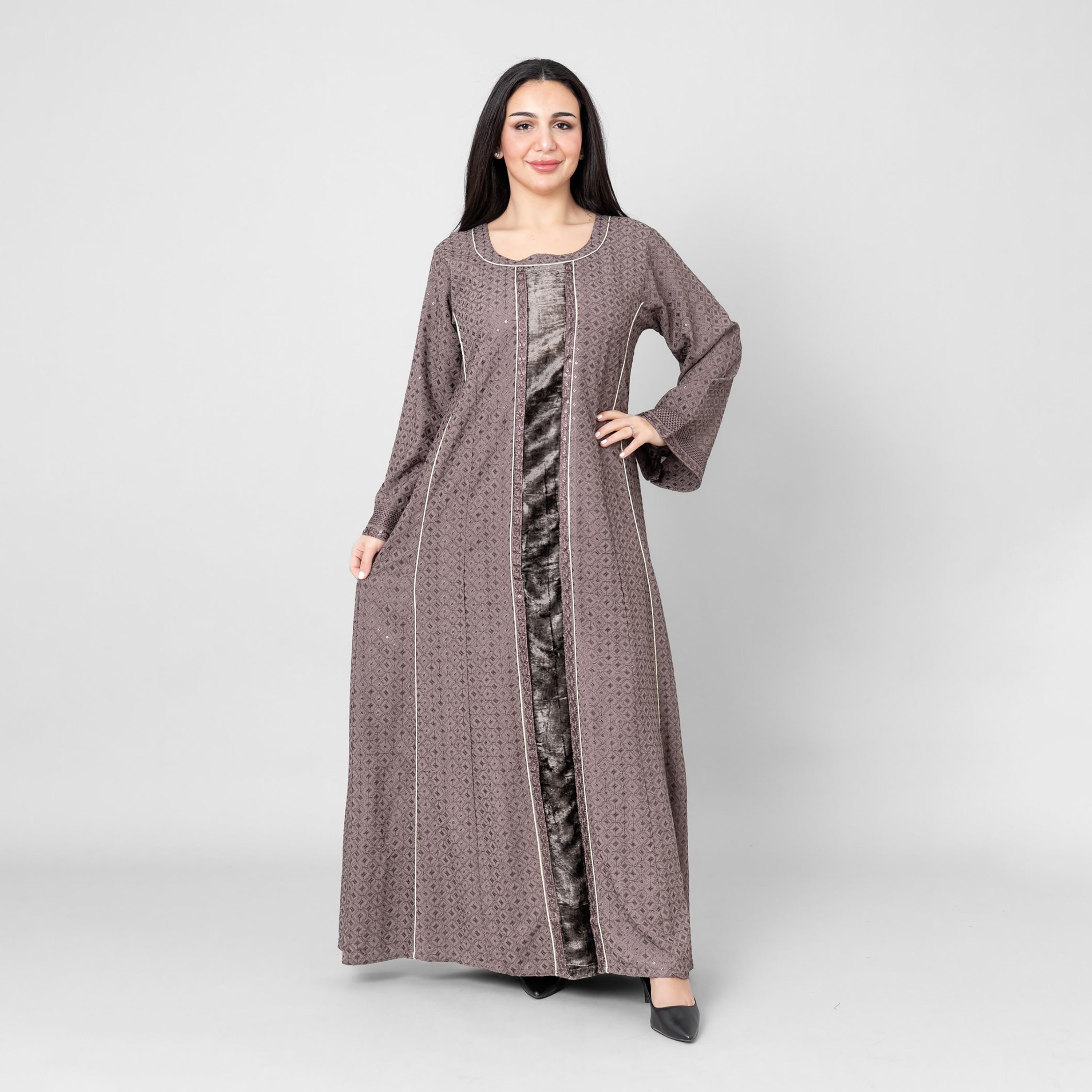 IKKXA Embroidered Flared Sleeves Women's Evening Jalabiya-women-arabicclothing-jalabiyas-image-1