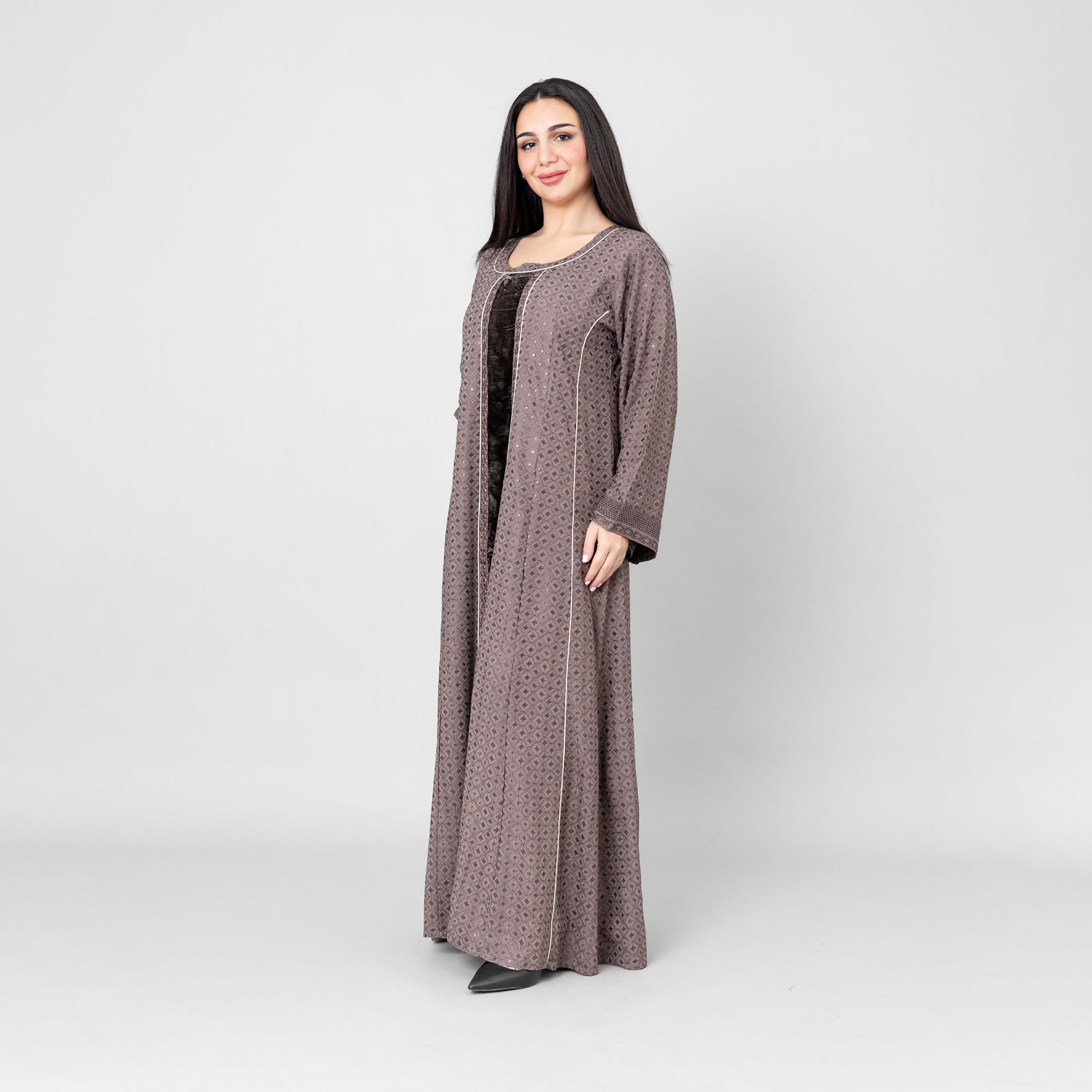 IKKXA Embroidered Flared Sleeves Women's Evening Jalabiya-women-arabicclothing-jalabiyas-image-2