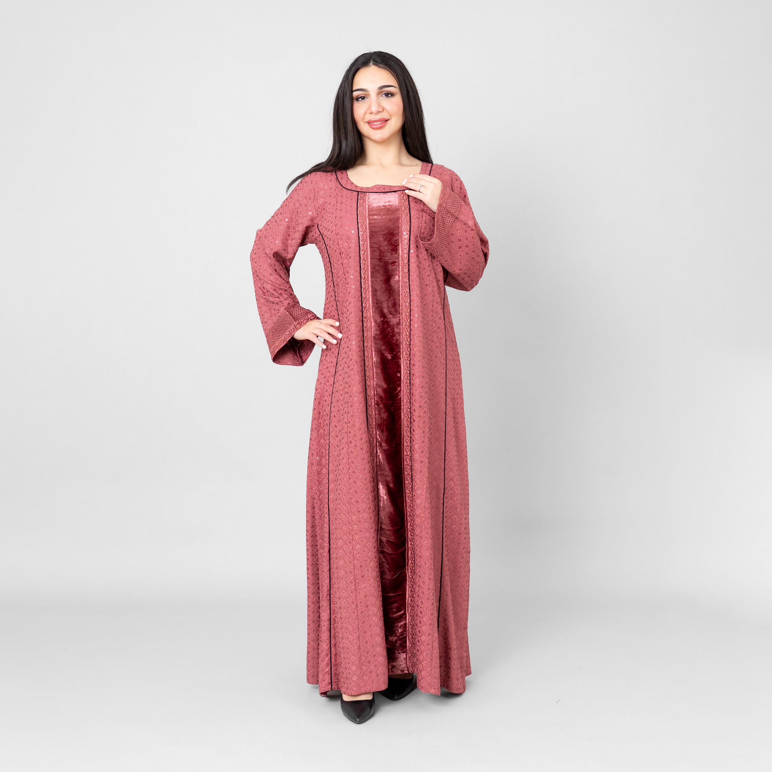 IKKXA Embroidered Flared Sleeves Women's Evening Jalabiya-women-arabicclothing-jalabiyas-image-1