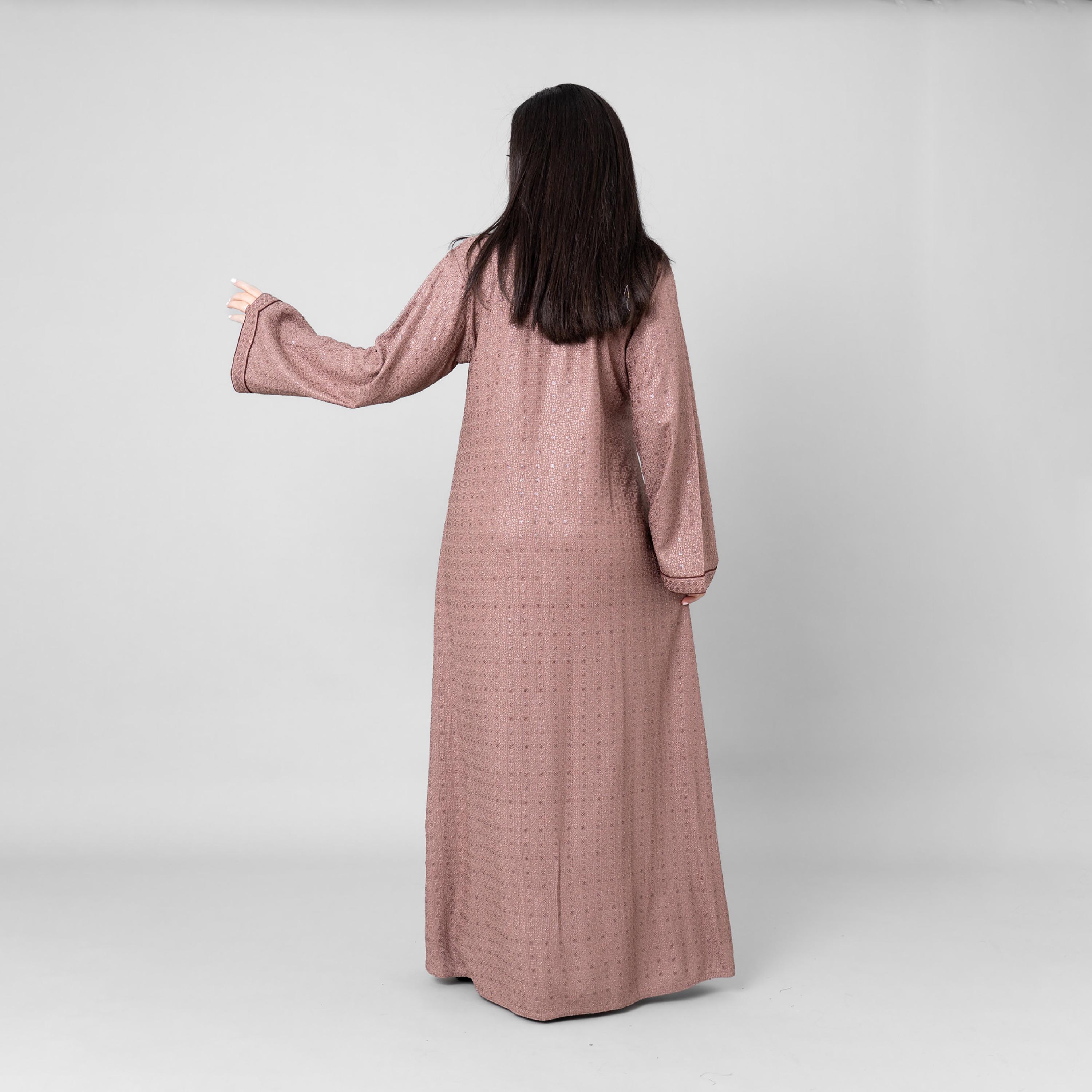 جلابية سهرة نسائية بأكمام واسعة ومطرزة ومزينة بالترتر من إككسا-women-arabicclothing-jalabiyas-image-4