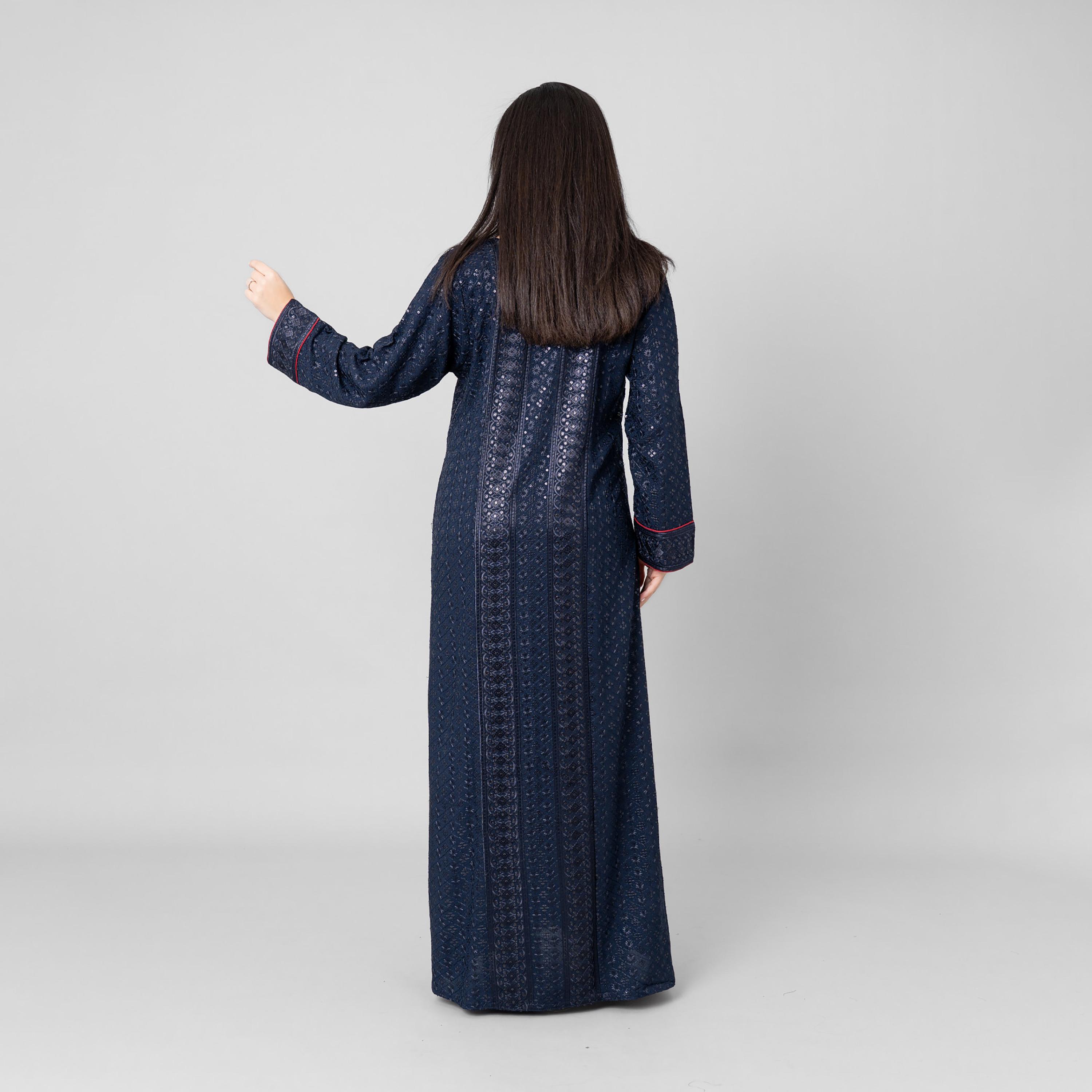 IKKXA Embroidered & Sequined Women's Evening Flared Jalabiya-women-arabicclothing-jalabiyas-image-5
