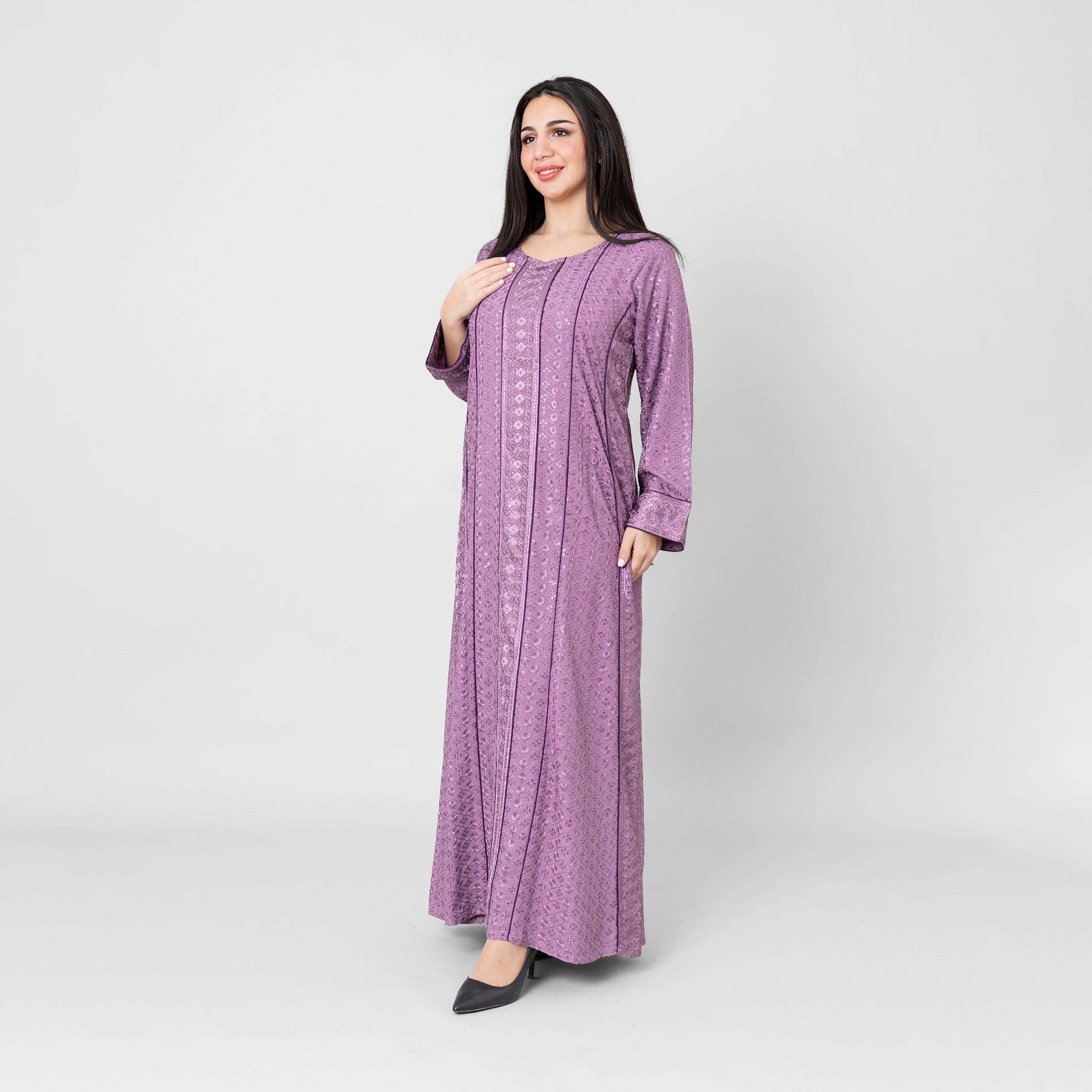 IKKXA Embroidered & Sequined Women's Evening Flared Jalabiya-women-arabicclothing-jalabiyas-image-2