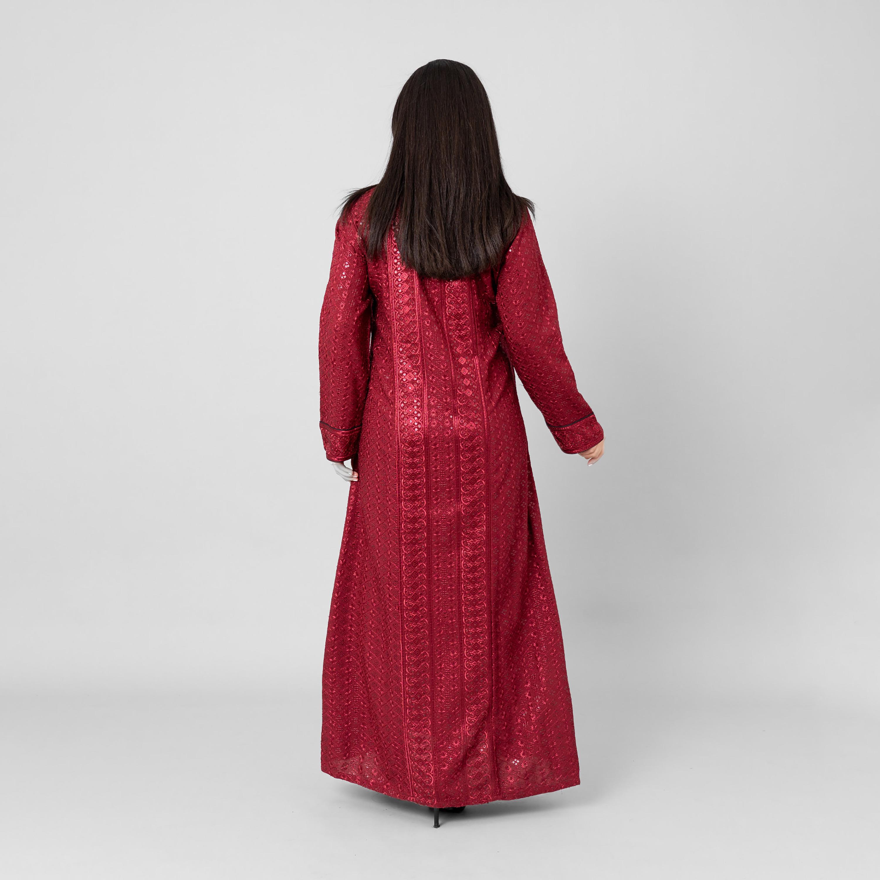 جلابية سهرة نسائية "فليرد" واسعة بتطريز و"سيكوين" من إككسا-women-arabicclothing-jalabiyas-image-4