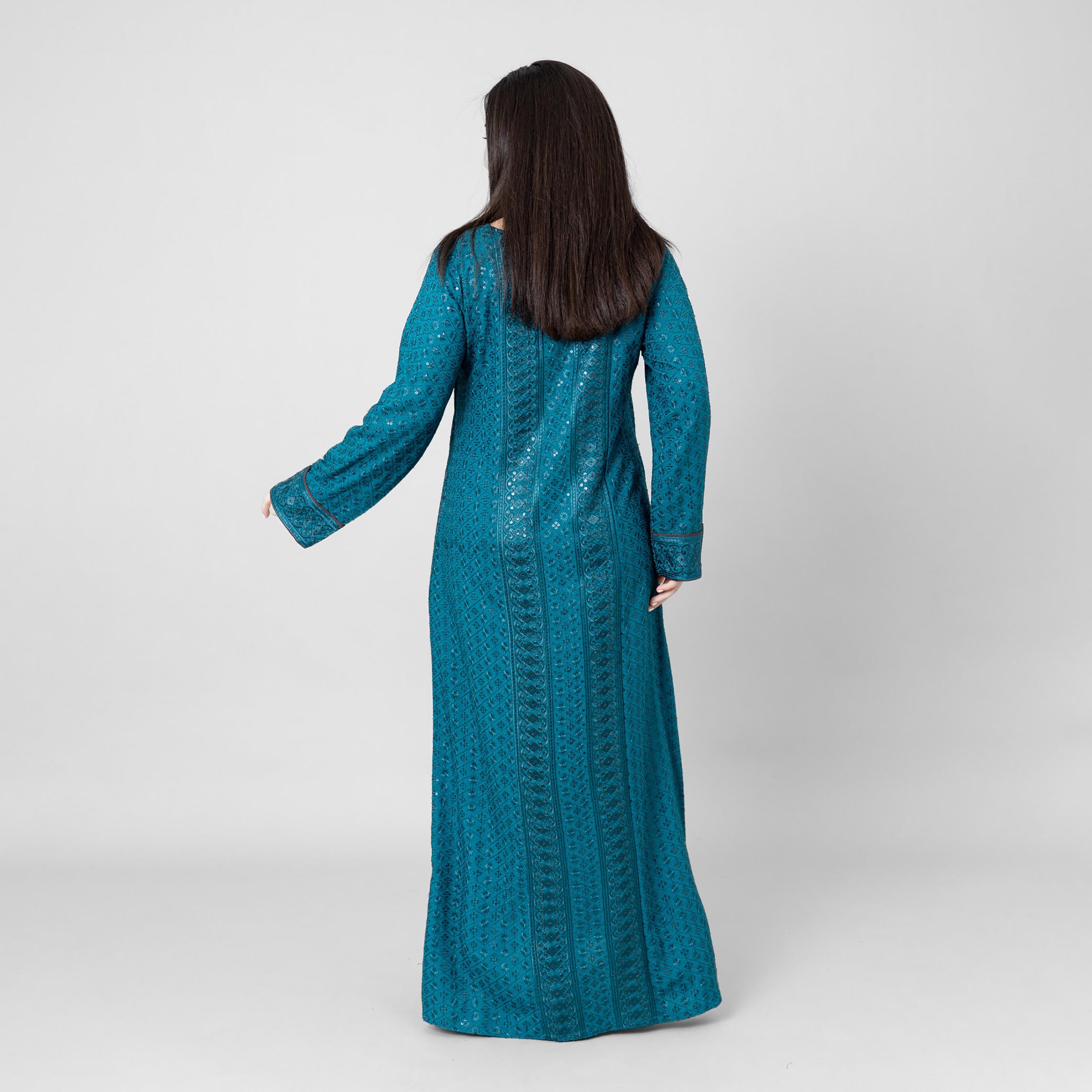 IKKXA Embroidered & Sequined Women's Evening Flared Jalabiya-women-arabicclothing-jalabiyas-image-5