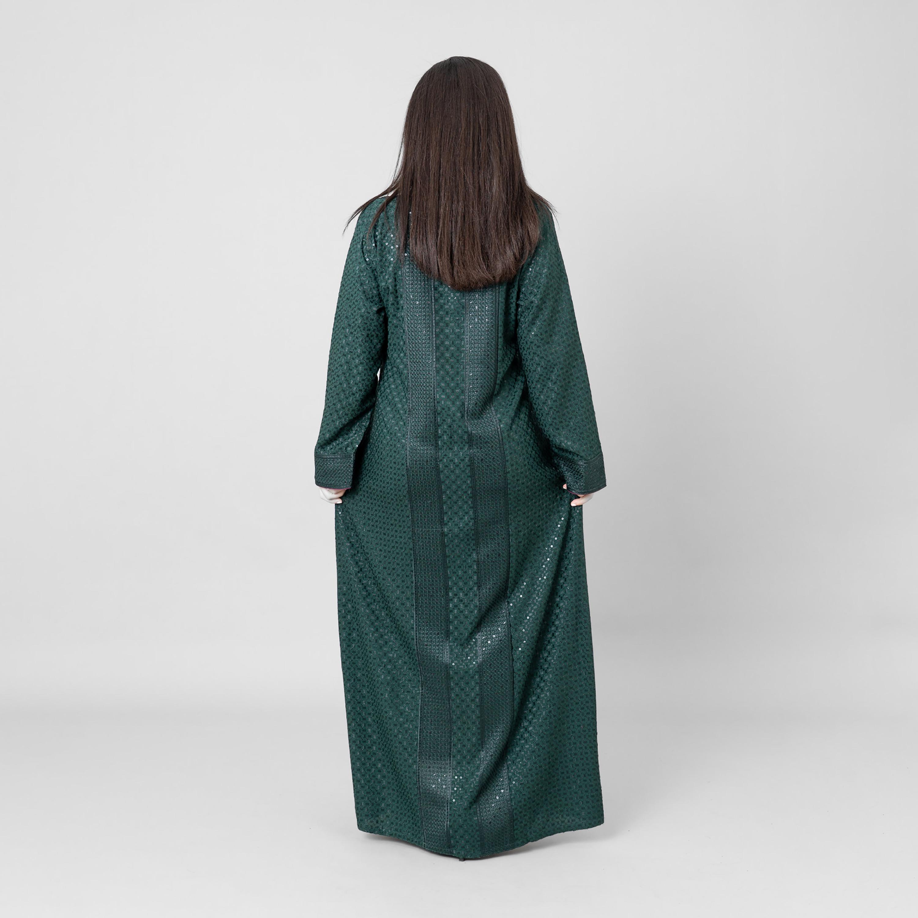 IKKXA Embroidered & Sequined Women's Evening Flared Jalabiya-women-arabicclothing-jalabiyas-image-4