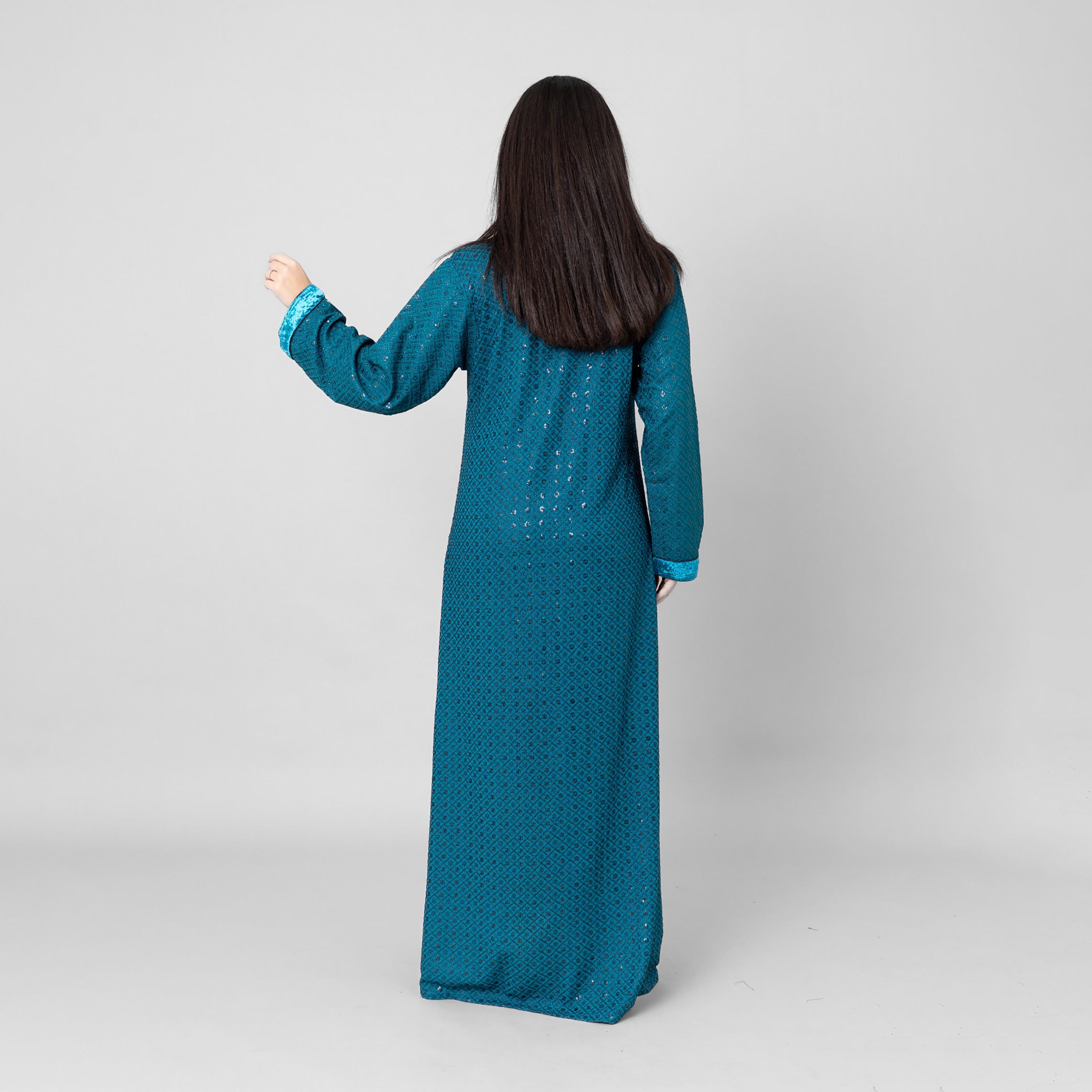 IKKXA Embroidered & Sequined Women's Evening Jalabiya-women-arabicclothing-jalabiyas-image-5