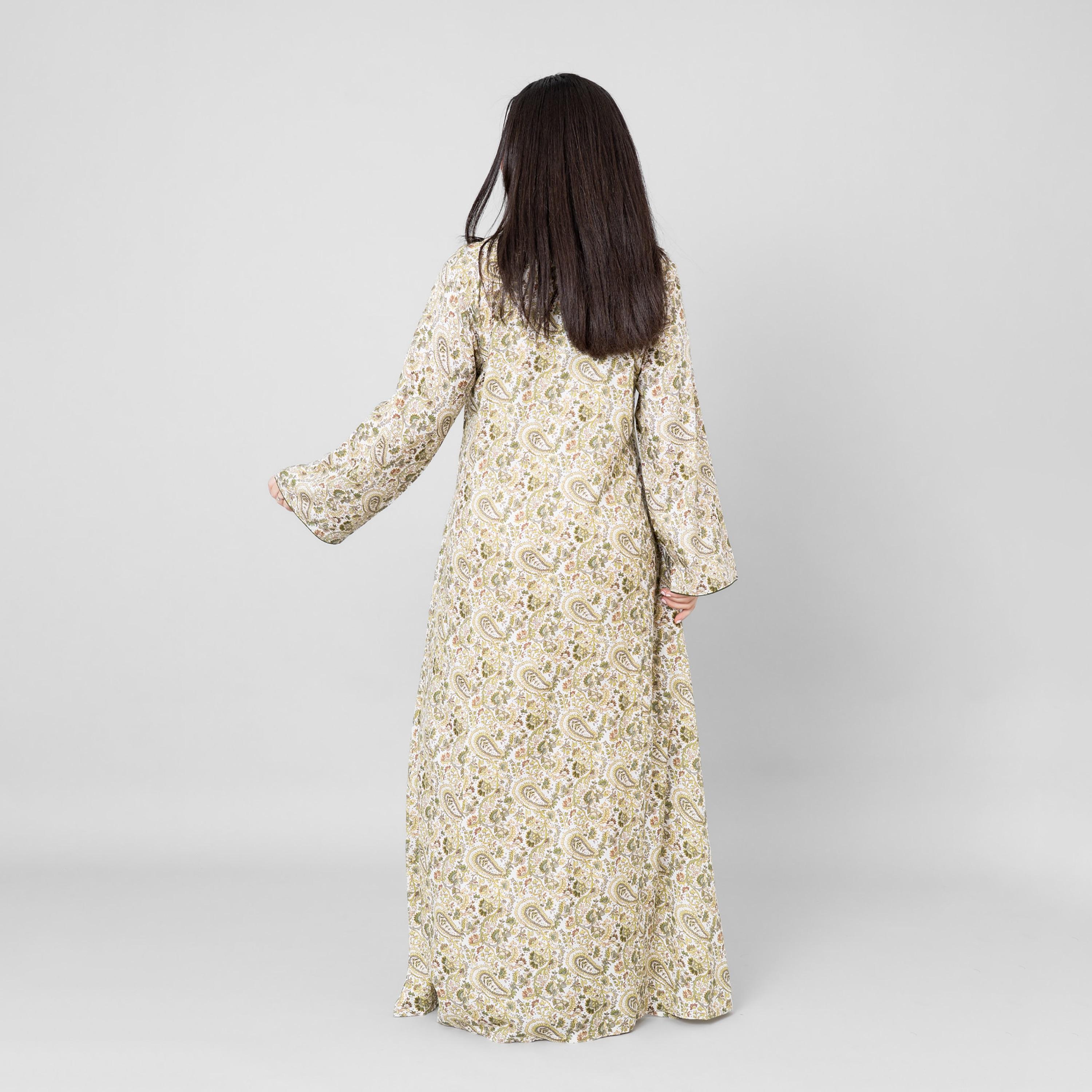IKKXA Floral Paisley Print Women's Jalabiya-women-arabicclothing-jalabiyas-image-5