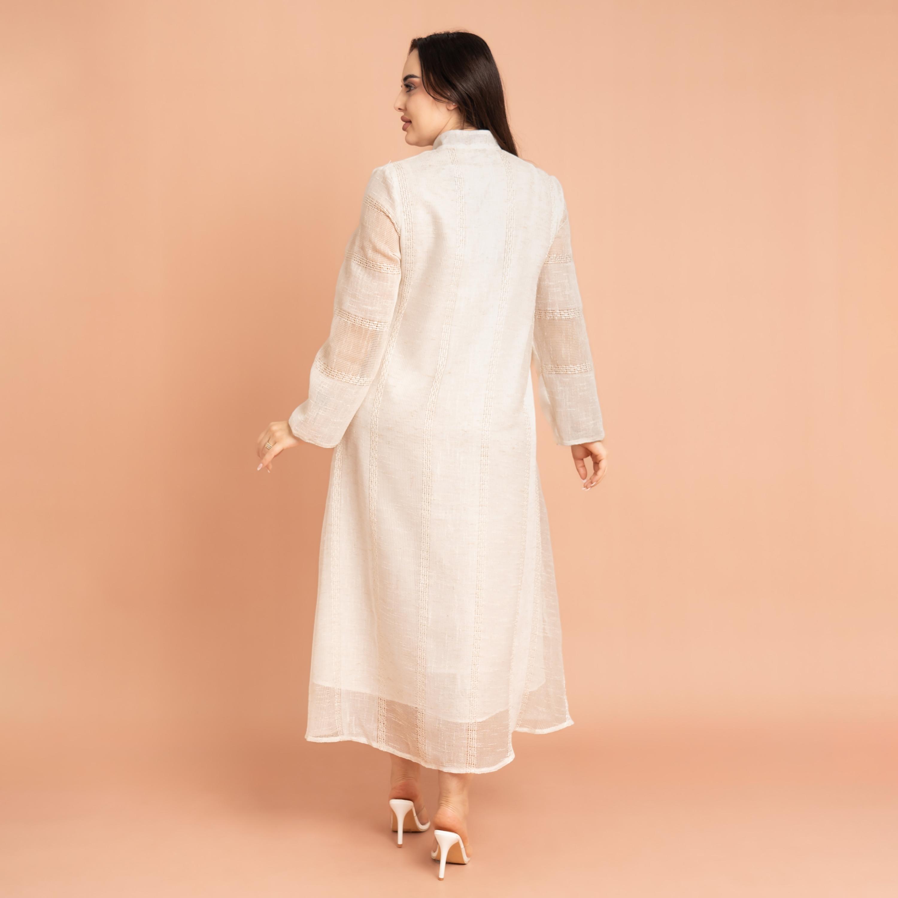 IKKXA Mandarin Collar Sheer Sleeves Sequins and Beaded Evening Women's Jalabiya-women-arabicclothing-jalabiyas-image-4
