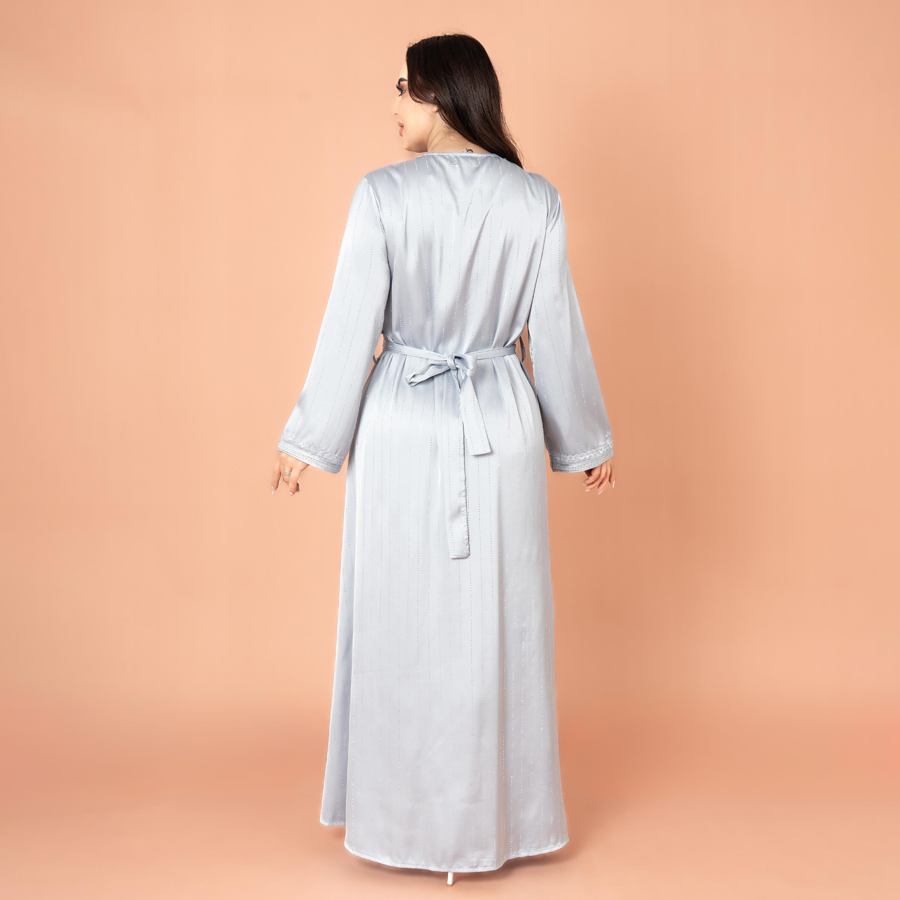 IKKXA جلابية نسائية مسائية مطرزة بخطوط منقطة-women-arabicclothing-jalabiyas-image-14