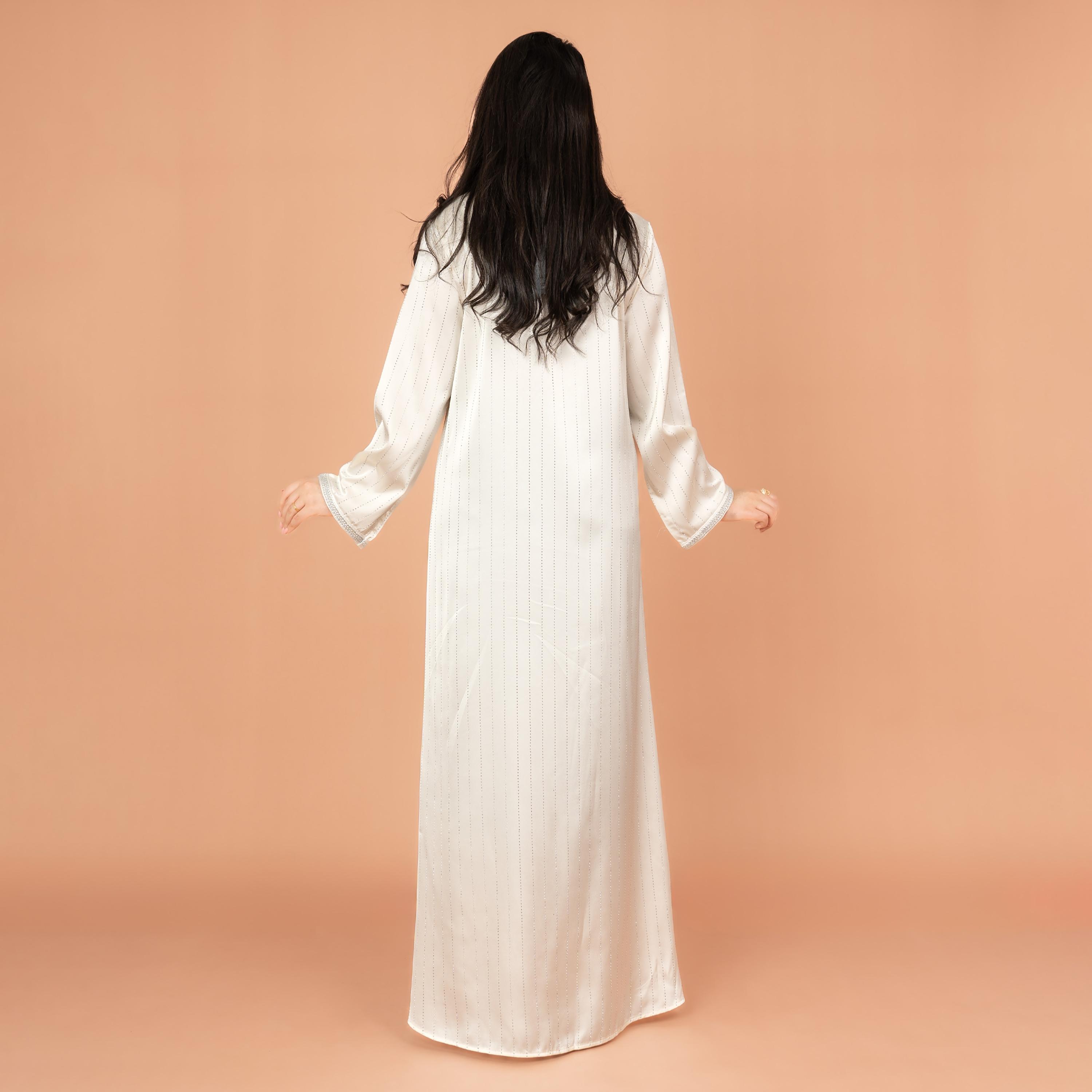 IKKXA Embroidered and Crystal Cascade with Sequins Evening Women's Jalabiya-women-arabicclothing-jalabiyas-image-4