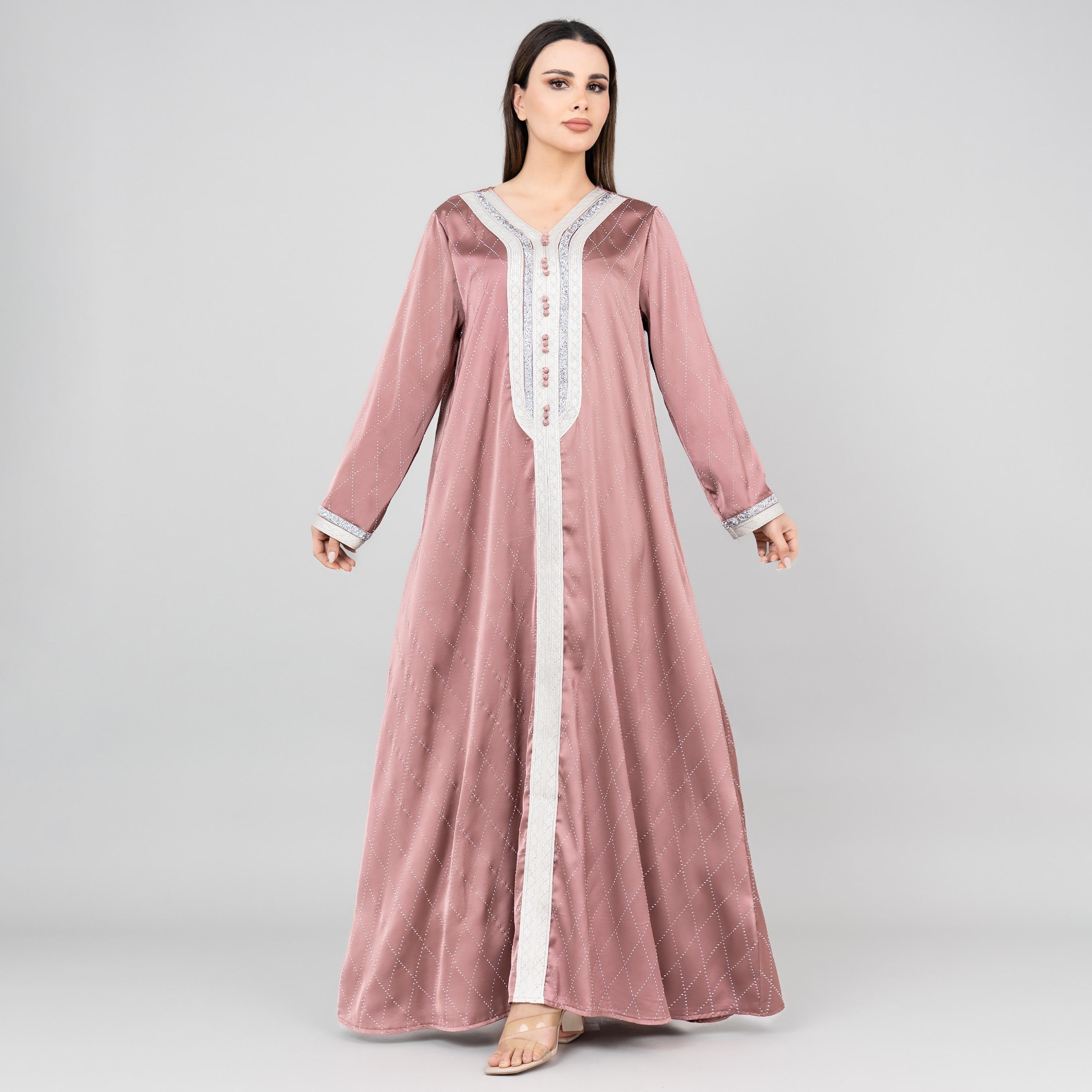 IKKXA Mystic Crystal and Embroidered Women's Jalabiya-women-arabicclothing-jalabiyas-image-1