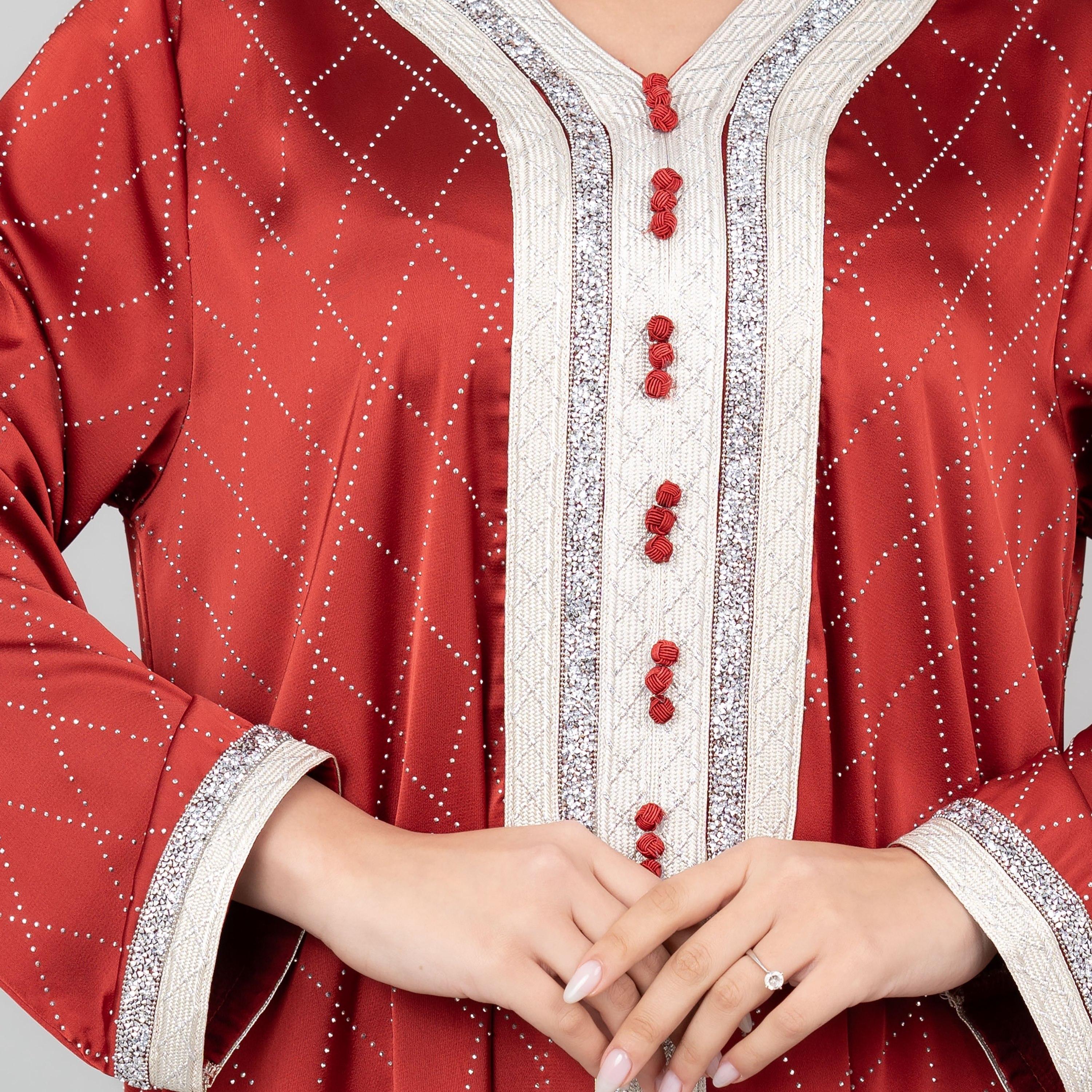 IKKXA Mystic Crystal and Embroidered Women's Jalabiya-women-arabicclothing-jalabiyas-image-2